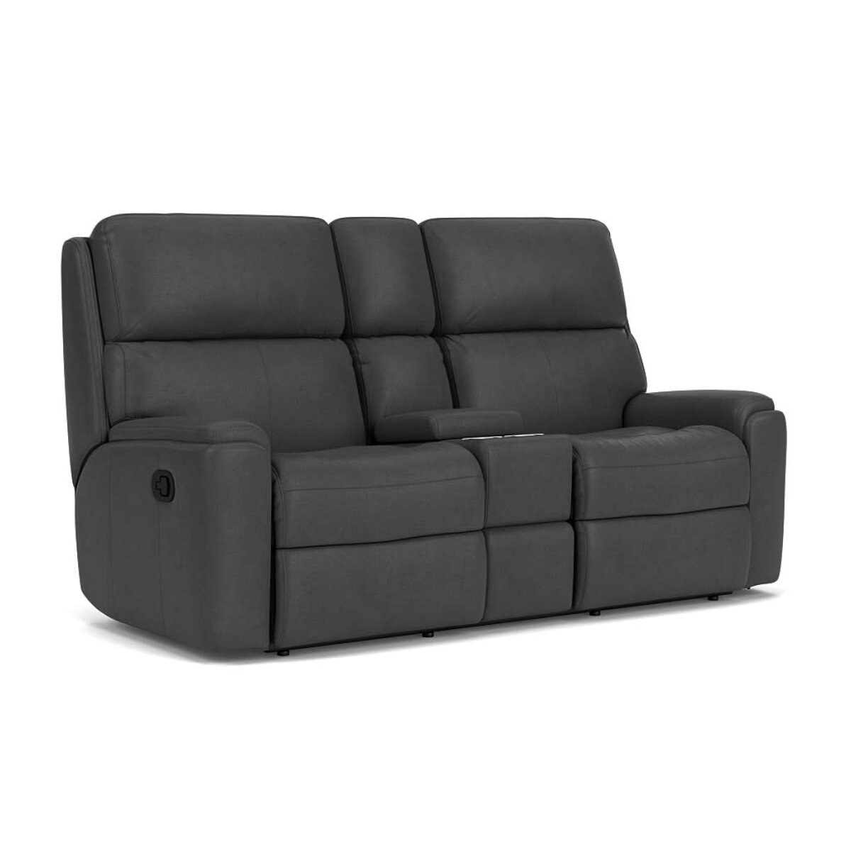 651af8065225b7c7bfb78c91a2ed6de7 Rio Leather Reclining Loveseat with Console - Image 1