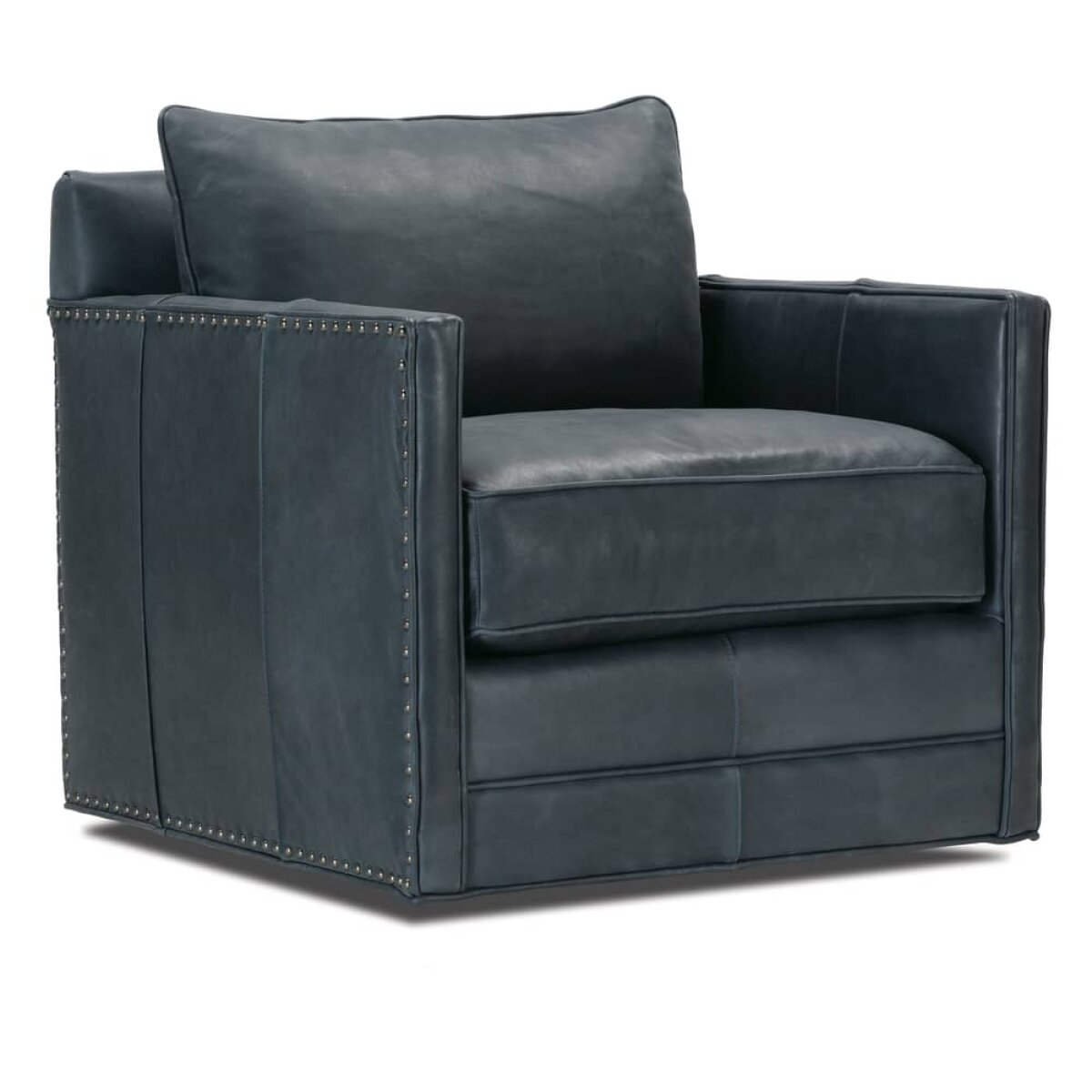 66ae661e74de690ba806a45bd45c1bbe Springfield Leather Swivel Chair - Image 1
