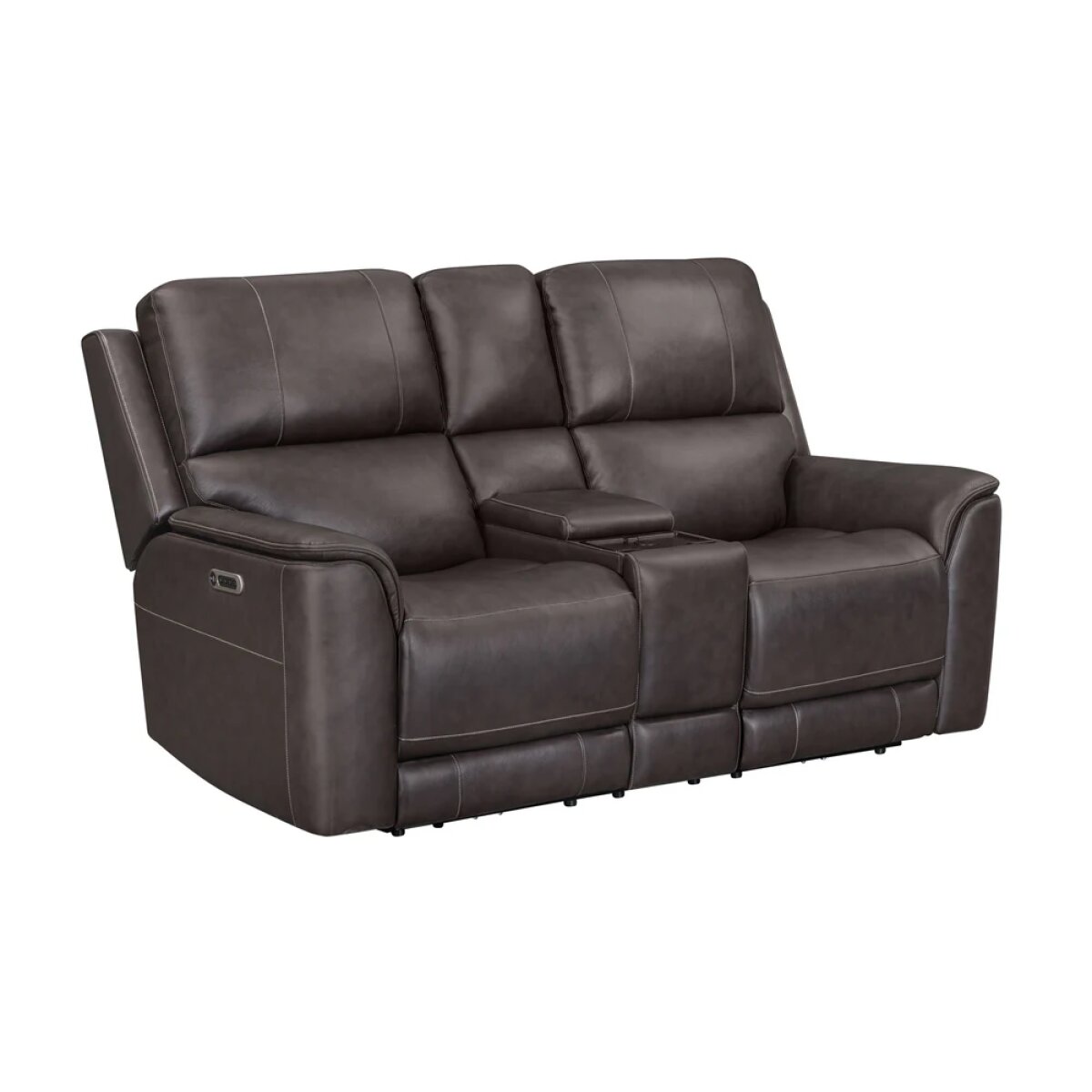 b55d00420e48b0203000886985a8f09d Easton - Steamboat Brown Power Zero Gravity Tilt Console Loveseat - Image 1
