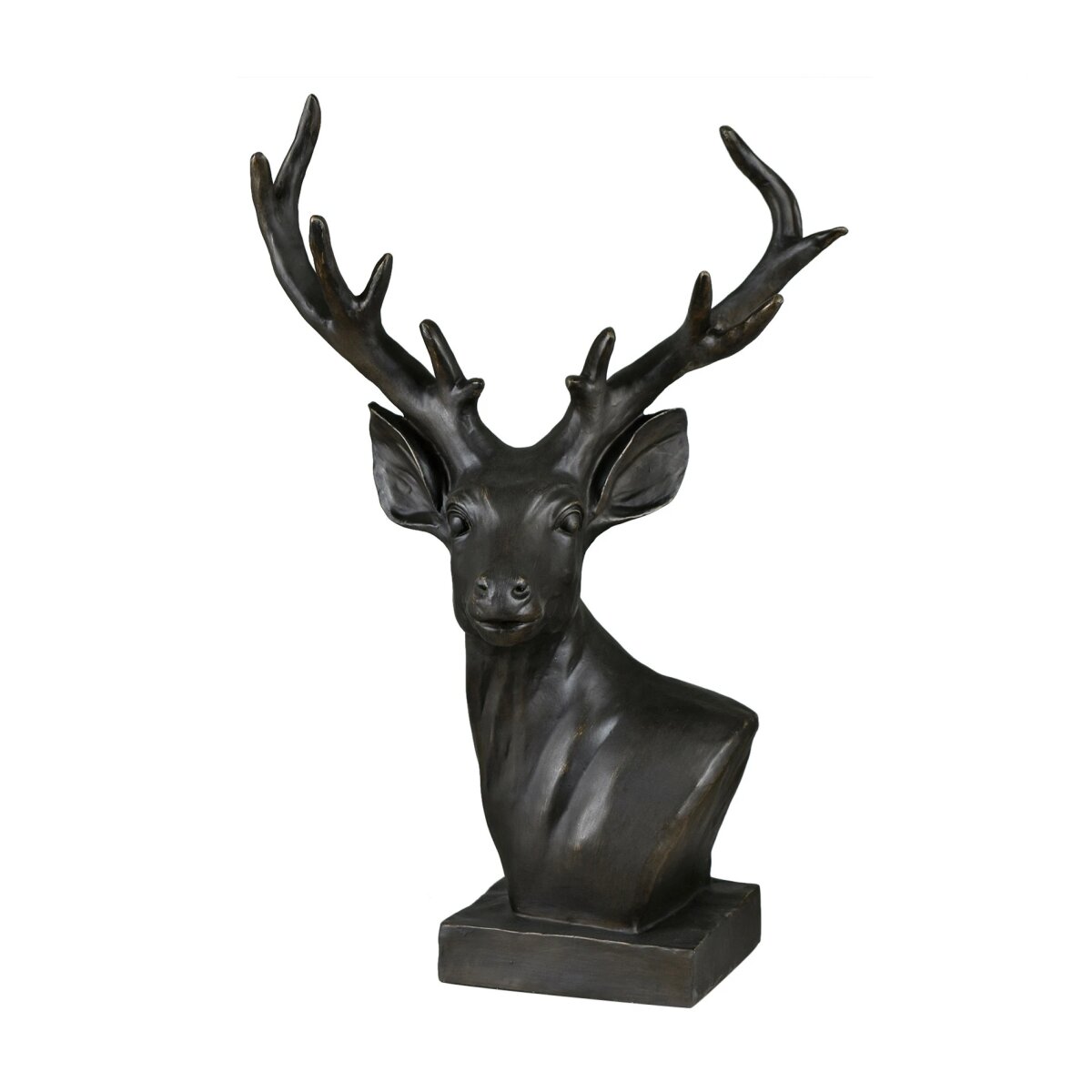 dd374d85ffc1c1b929a3437205d0d702 Dark Brown Hart Sculpture - Image 1