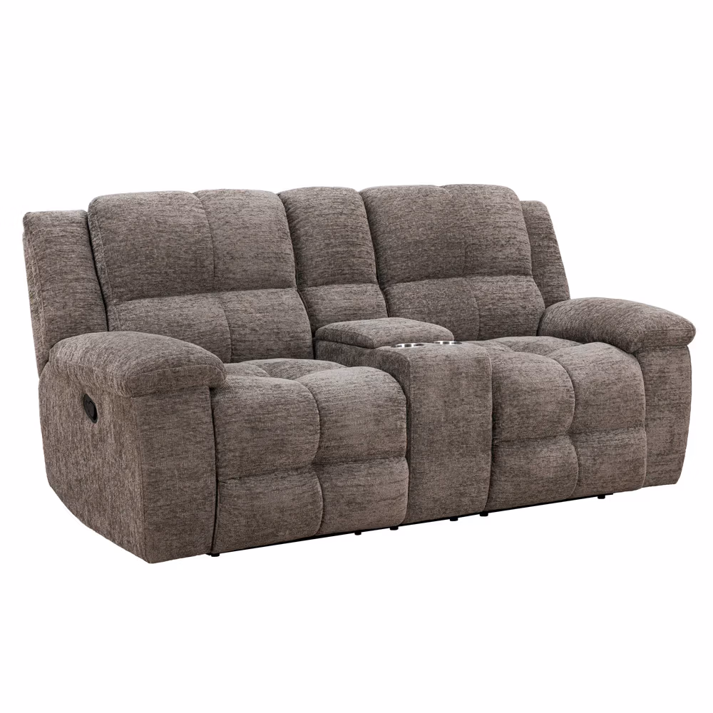 fb7262c04479209215ebeb4ba751936f Buster - Cabot Stone Manual Dual Reclining Console Loveseat - Image 1