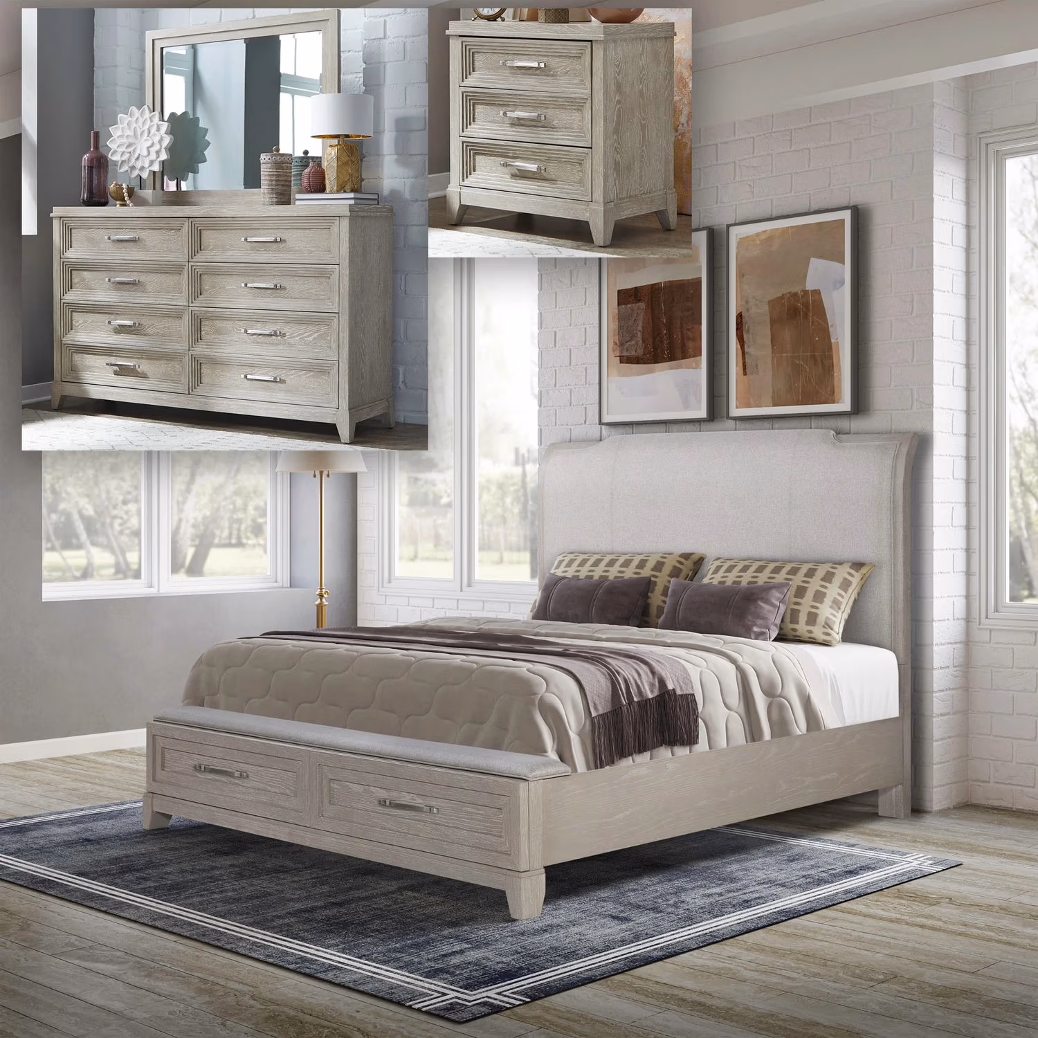 0216348922f41f7b79dd622d0e4a85d6 Belmar Queen Storage Bed, Dresser & Mirror, Night Stand - Image 1
