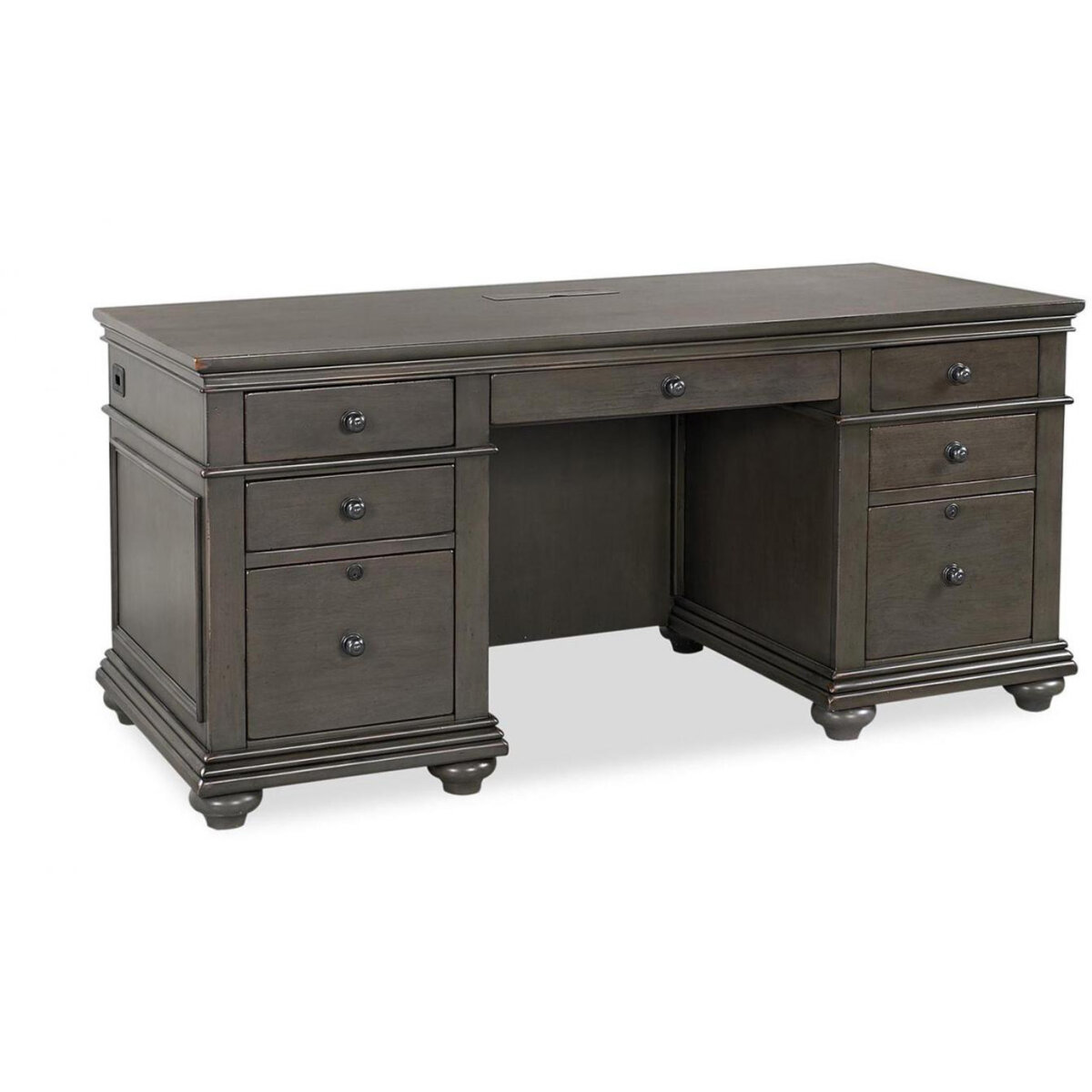 052c578f4cc023c47cd79081935fef7b Oxford 66" Executive Desk I07-303-PEP - Image 1