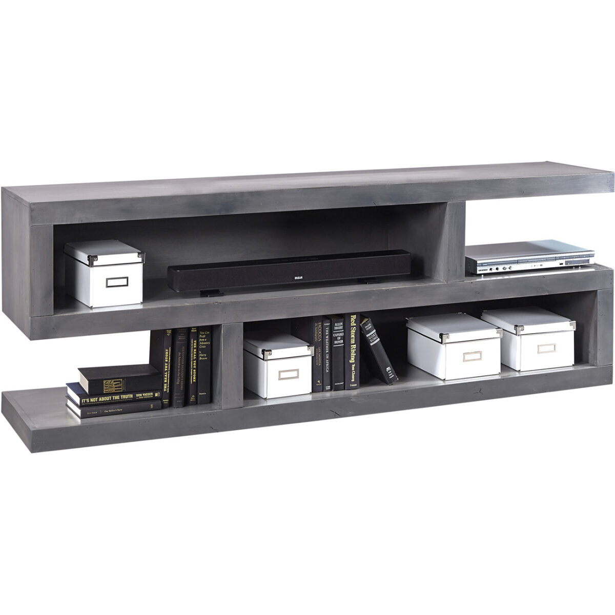 0c2dae2a7f8308072658f776fbf04449 Contemporary Alder 74" Open S Console DL1075GRP - Image 1
