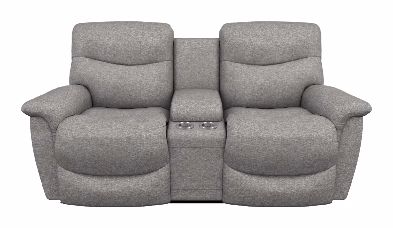 16f09579694ed7dd683863001f1694a9 James Power Reclining Loveseat w/ Headrest, Lumbar & Console - X49521 - Image 1