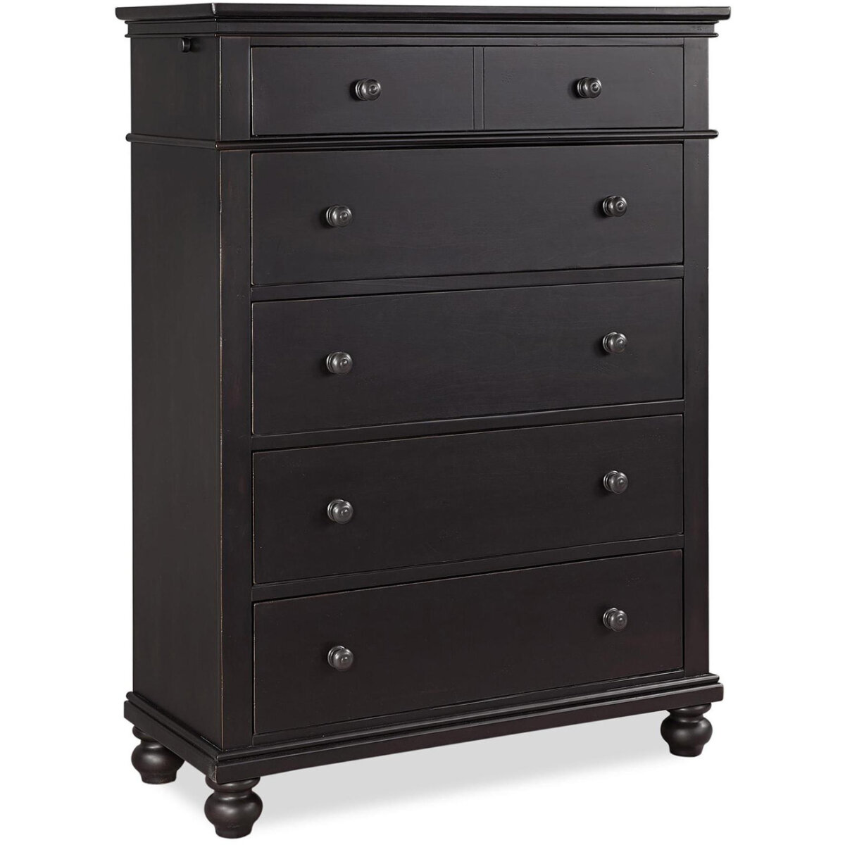 21a952f348cc57455bd61b9388a20238 Oxford 5 Drawer Chest I07-456-BLK-1 - Image 1