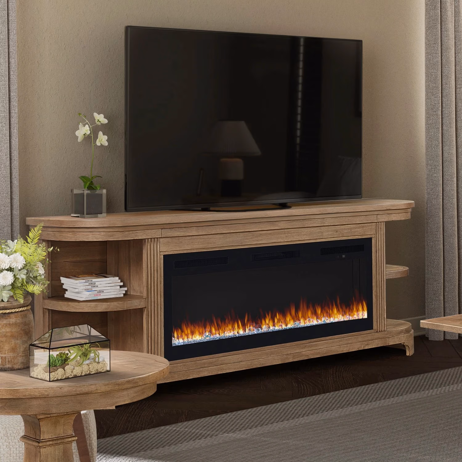 3d4a5eb5e69bd4d30a500bb4c0b1e6c4 Fireplace TV Consoles 928 82 Inch Console w/ Fire FTS - Image 1