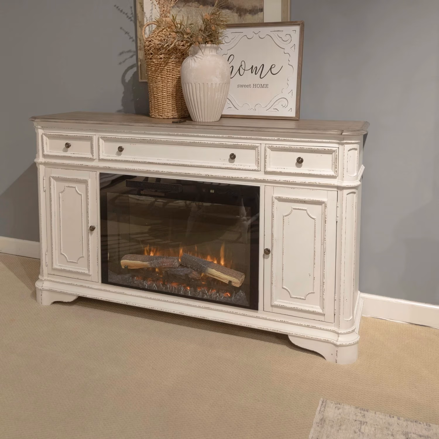4d7e37712c38d2f0cfcc51e544764b76 Fireplace TV Consoles 244 68 Inch Server w/ Fire FTS - Image 1