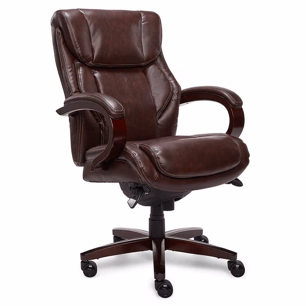 4f24bfe72aba49ca2ed4e95c785f17fd Bellamy Executive Leather Office Chair, Brown - 45783-LZB - Image 1