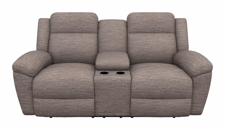 6077f6515ecc4dfd84a8747b49346d74 Joel Power Reclining Loveseat w/ Headrest & Console - U49761 - Image 1