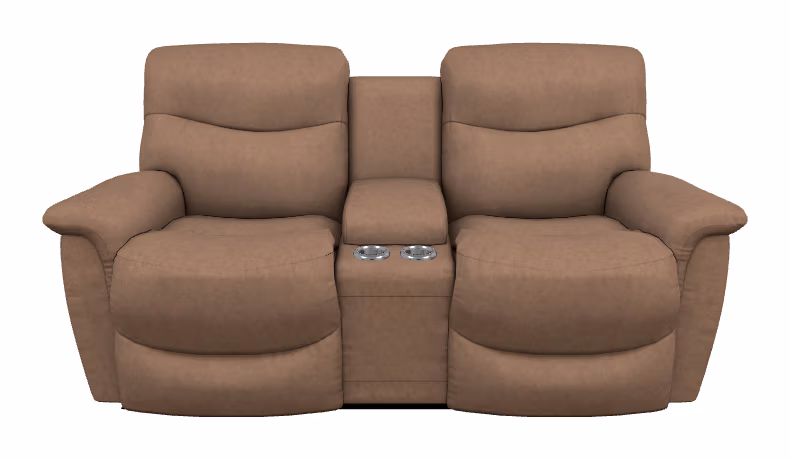 6fafc5ad4ea7463512488cf3f424d675 James Power Reclining Loveseat w/ Headrest & Console - U49521 - Image 1