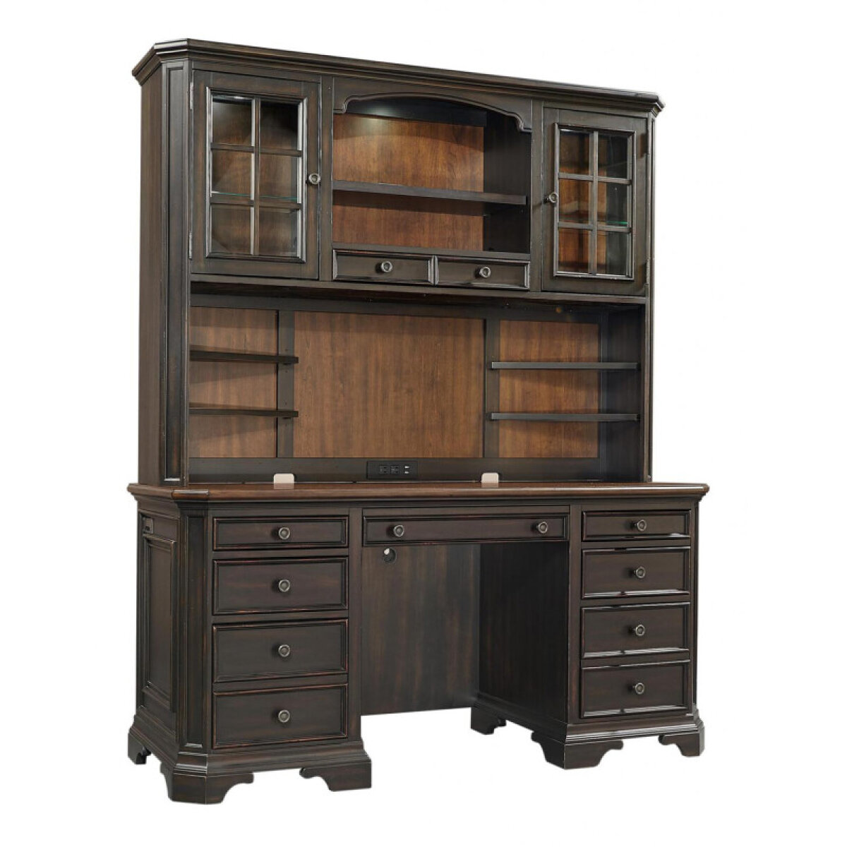 8f881344a25032b1dd13b0c8749aafc1 Hampton Credenza Hutch I242-317 - Image 1