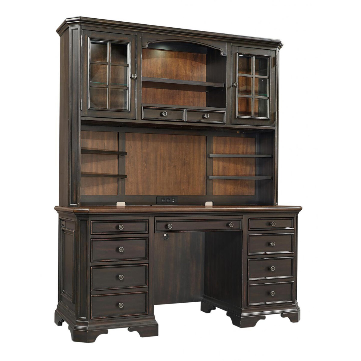 9083dea2103a9e281d826a597e5e39de Hampton Credenza & Hutch I242HOGRP1 - Image 1
