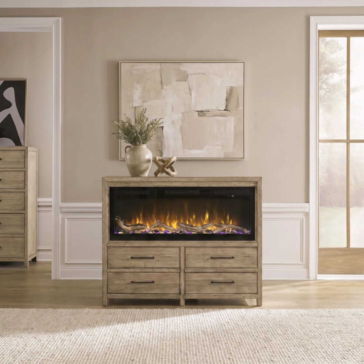 94833b0e44d96bf27bab9a1fbdae3075 Fireplace TV Consoles 780 54 Inch Chest w/ Fire FTS - Image 1