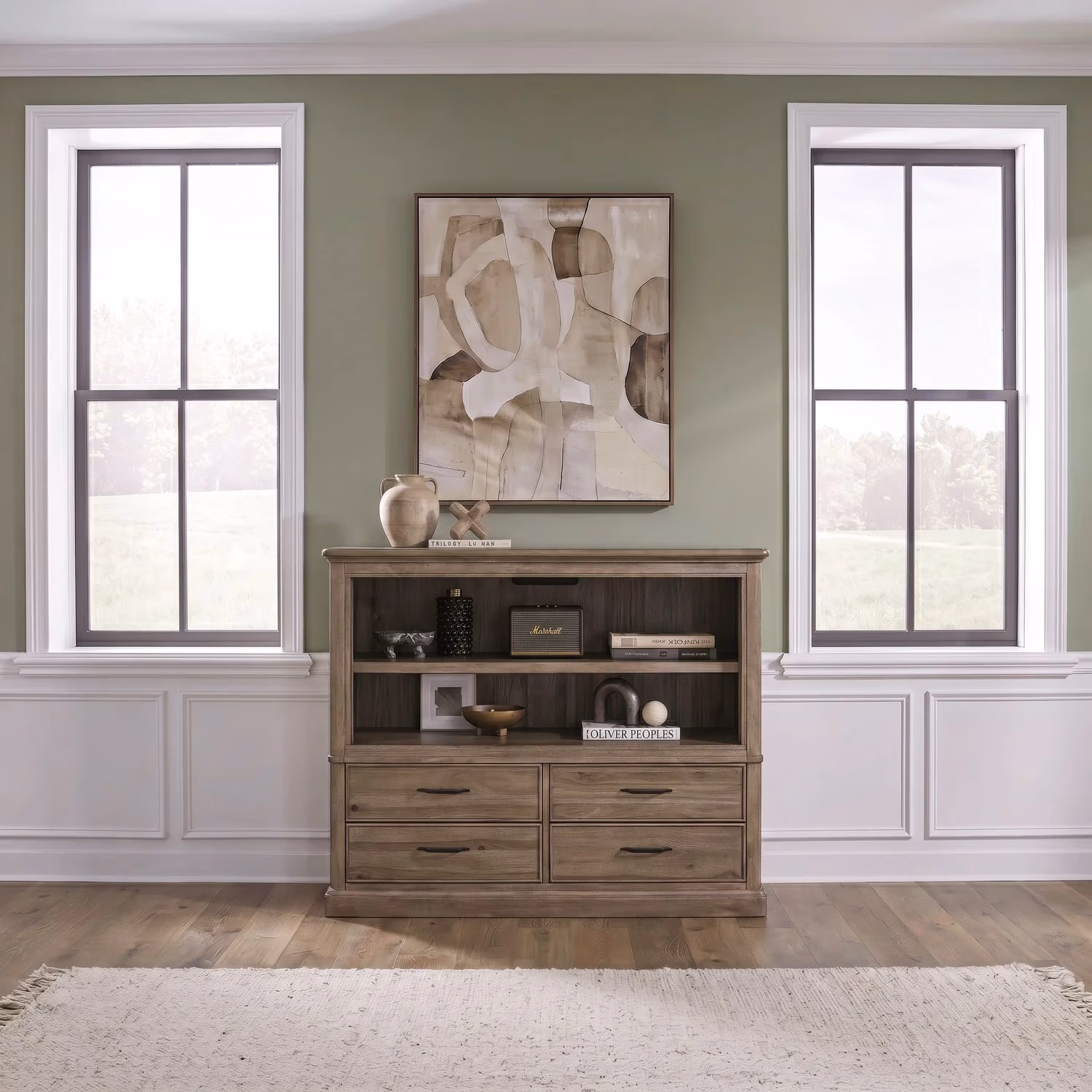 9e2dd6875459ce096d0dbbd9be314194 Fireplace TV Consoles 4 Drawer Fireplace Chest - Image 1
