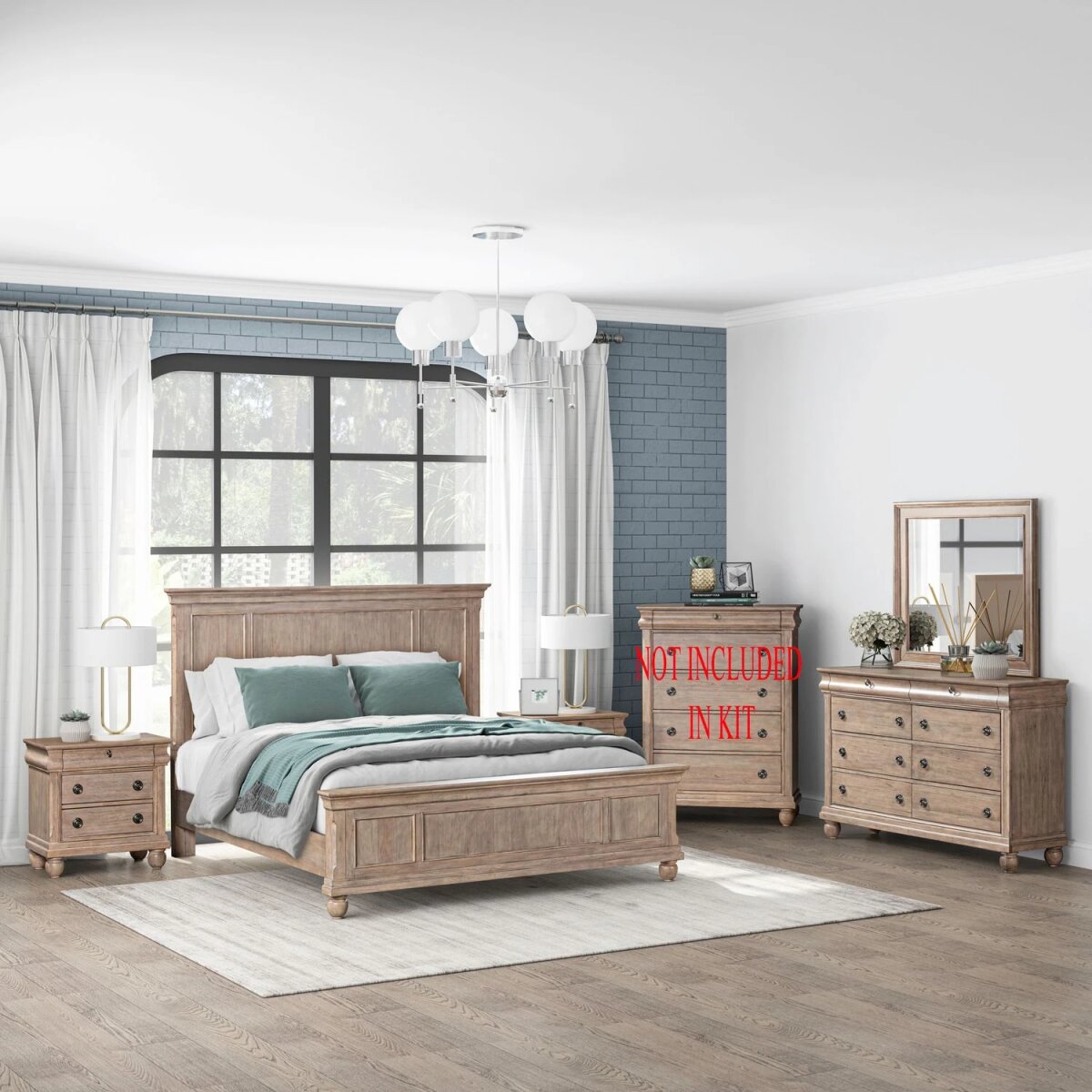 c6b5fcad6c45683d709dff355d669816 Rustic Traditions Queen Panel Bed, Dresser & Mirror, Night Stand - Image 1