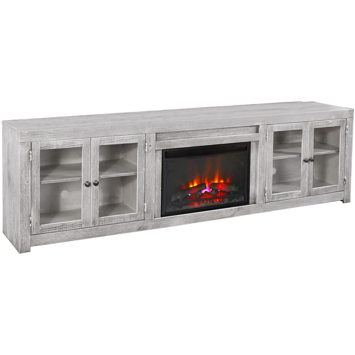 d26d85f1e749a23f2efe4d6d69c9041a Avery Loft 97" Fireplace Console W/ 4 Doors - Image 1