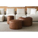 Cleo Leather Ottoman - Image 3