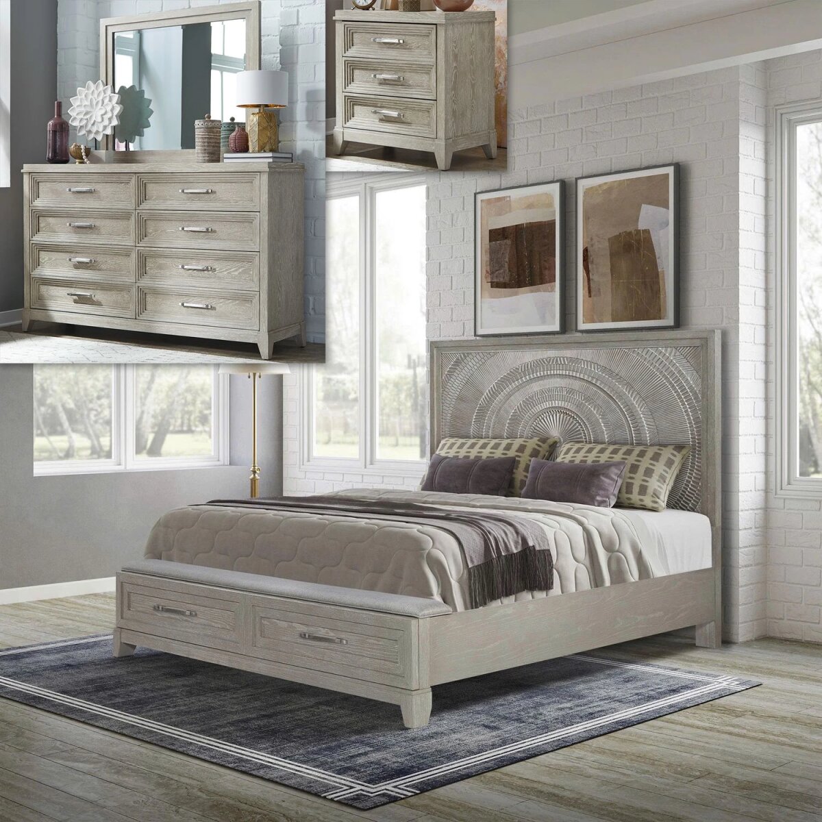 e5a3ccb65be8e72b120edd35e7e93d64 Belmar Opt Queen Storage Bed, Dresser & Mirror, Night Stand - Image 1