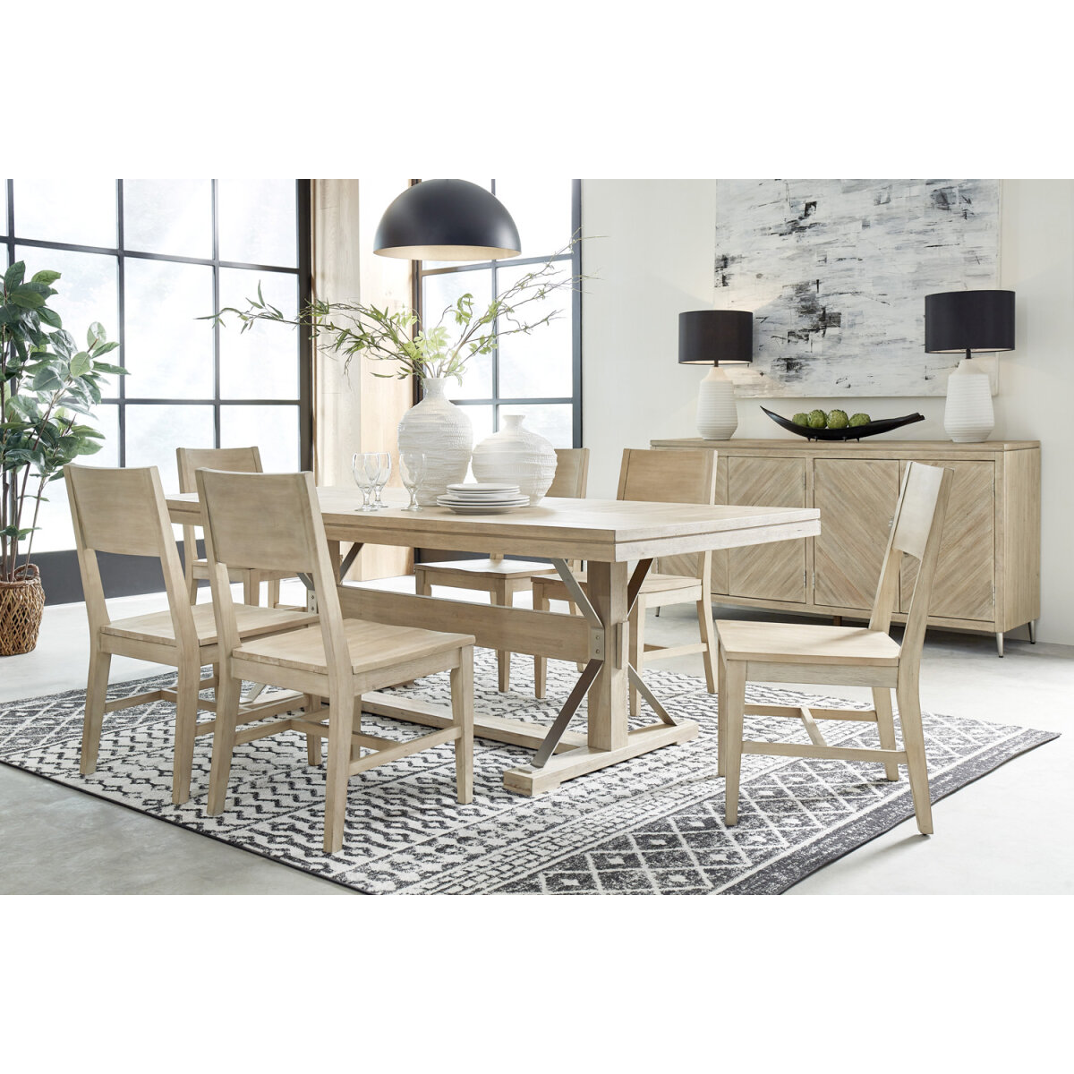 f1616aed00392c092212a3dc12e8e8a0 Maddox Trestle Dining Table I644-6030 I644-6030 - Image 1