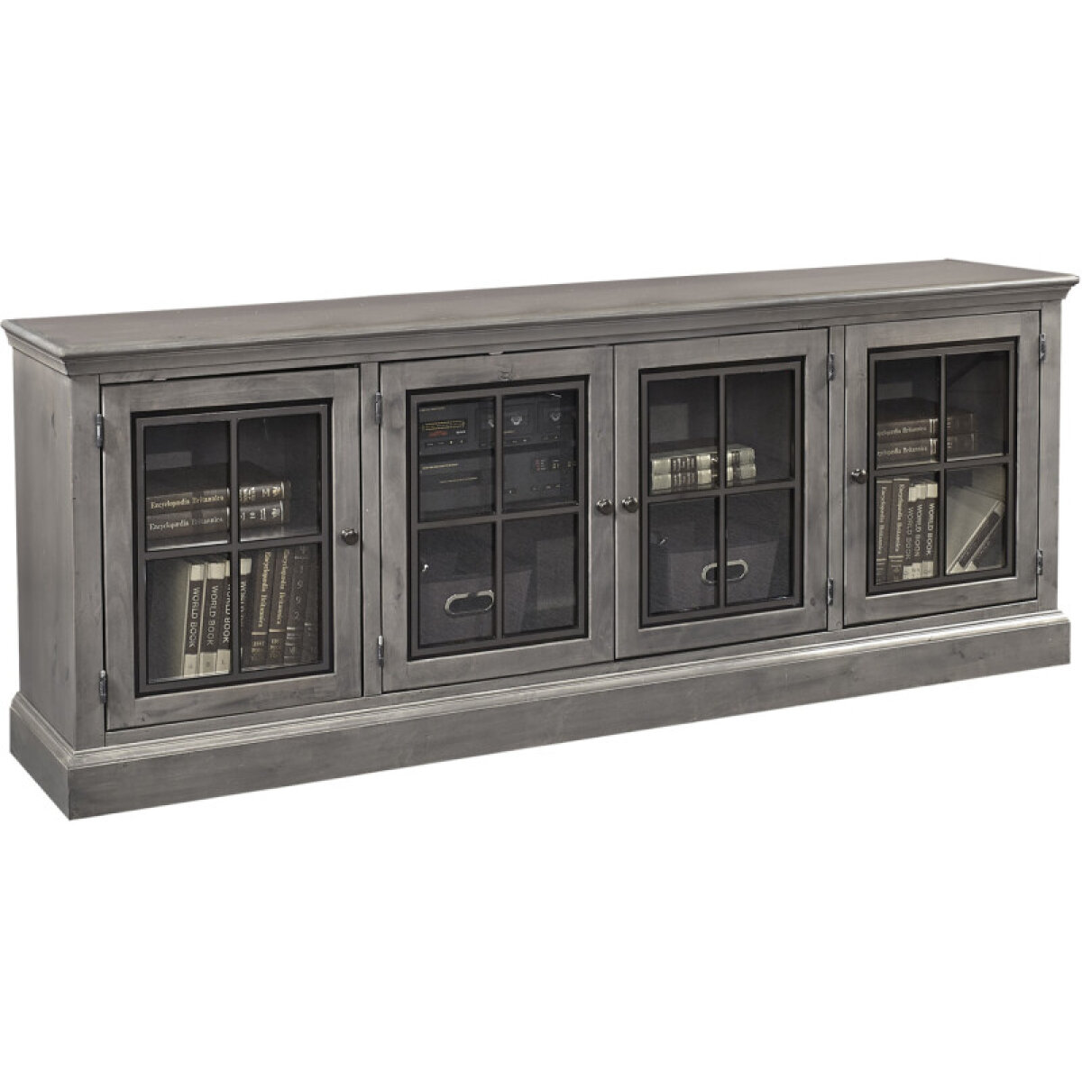 fd92abfa2766986f0313232e8eb34fd2 Churchill 84" Console W/ 4 Doors DR1260-GRY - Image 1
