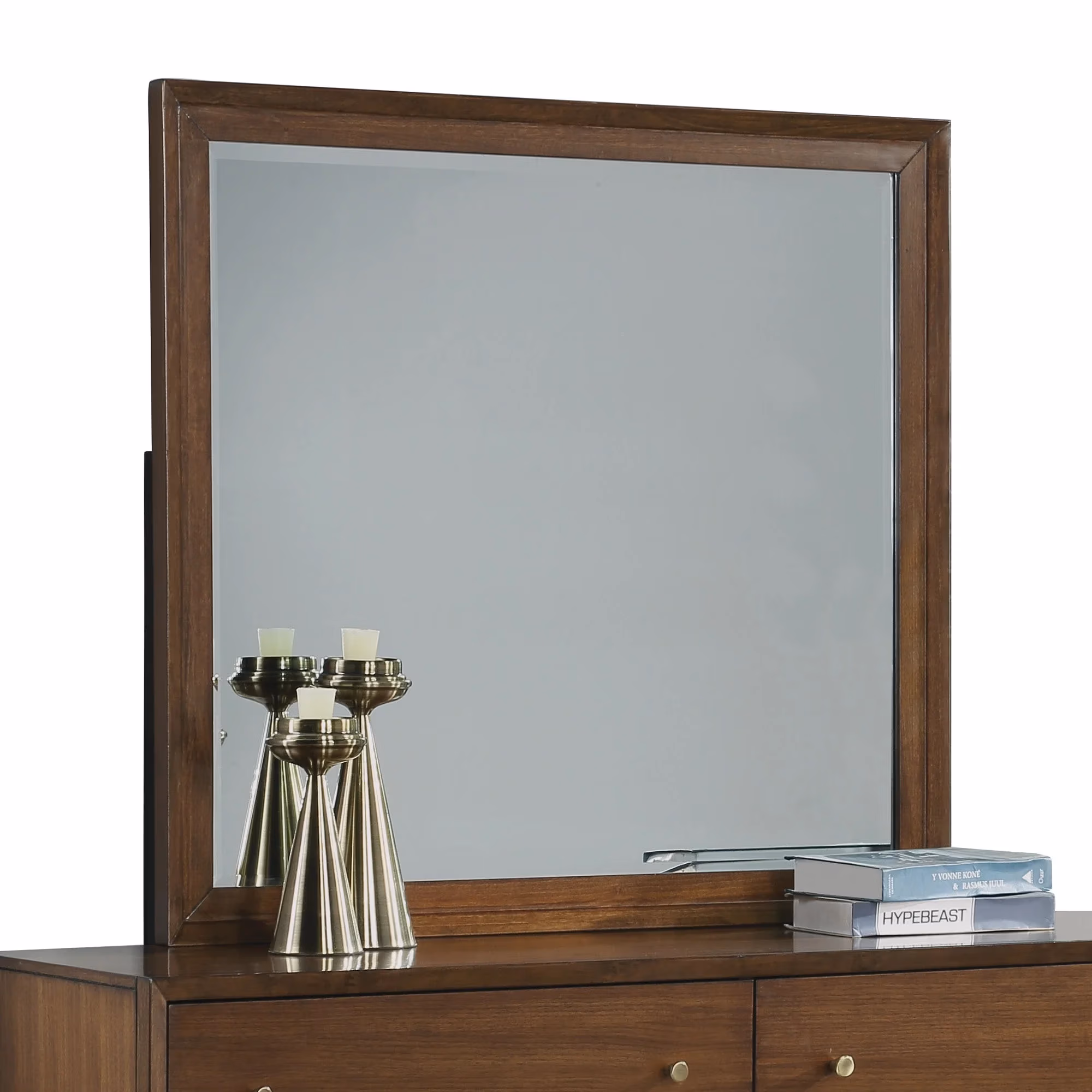 0084510d2f136ea8a1e4ffce92d81ea2 Ludwig Brown Mirror - Image 1