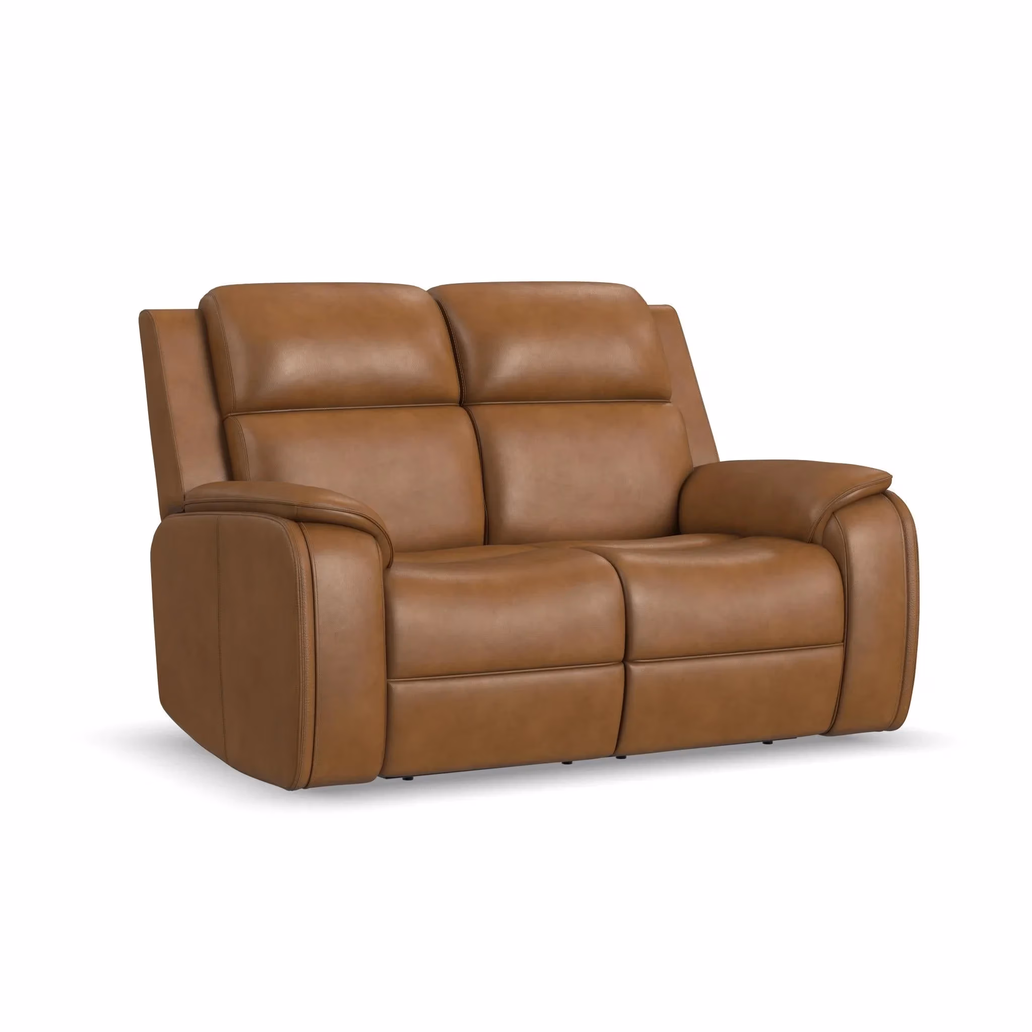 0476239e60f5ec53ff90a94fc963cdab Ziggy Leather Power Reclining Loveseat with Power Headrest, Lumbar, Heat & Massage - Image 1