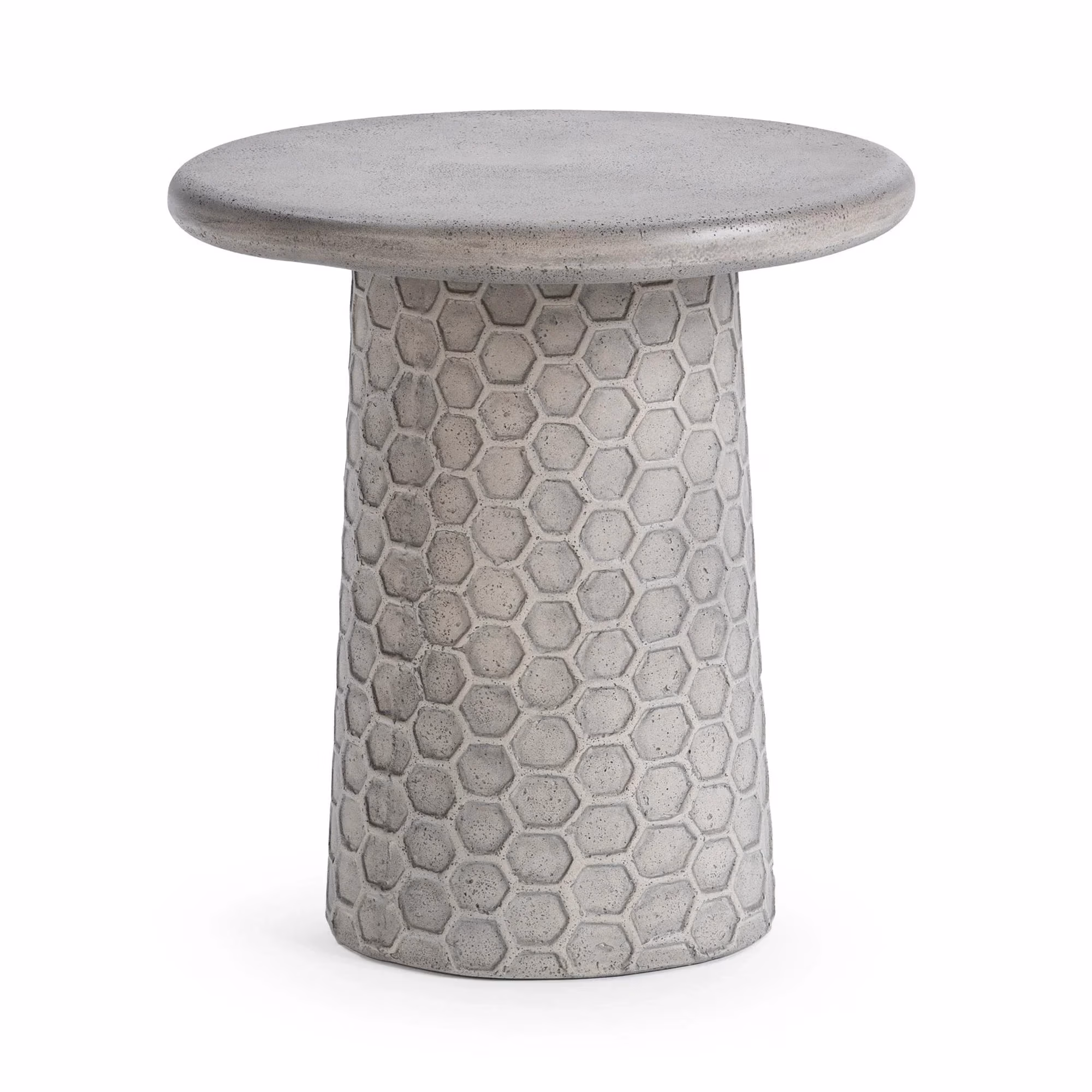 2073a742e2d1aaf69e245157ad6b4441 Delaine 17" Outdoor Accent Table - Light Gray - Image 1