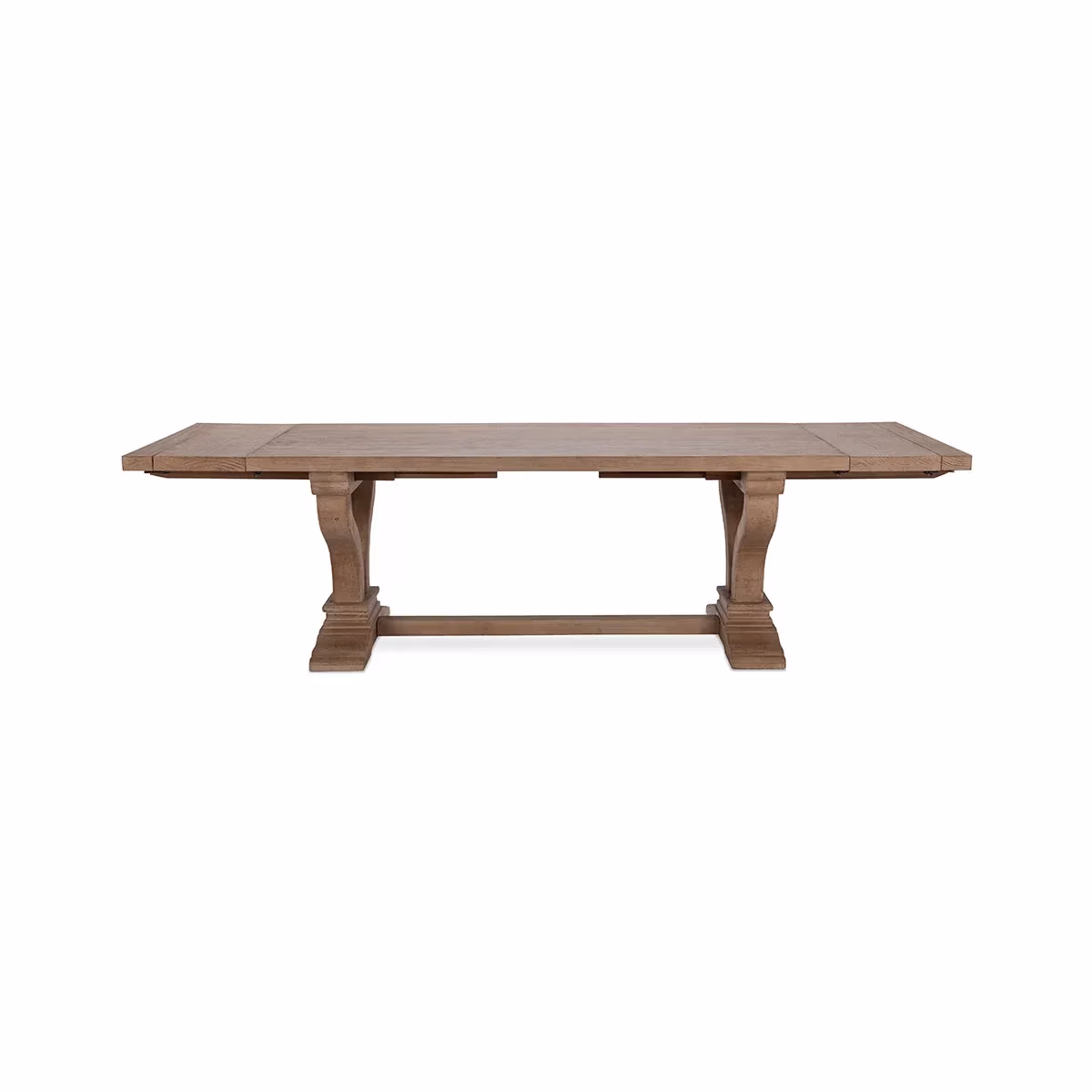 5437b030ec15deb891f4de887e3cc9a7 Alexander Solid Wood Extending Dining Table - Distressed Brown - Image 1