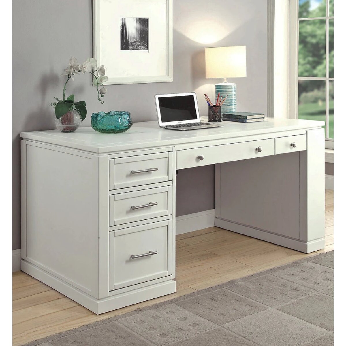 6f04db2f0053faf9d15d4f16350998a1 Catalina 2-piece 60 In. Writing Desk With Pwr Ctr And Usb - Image 1