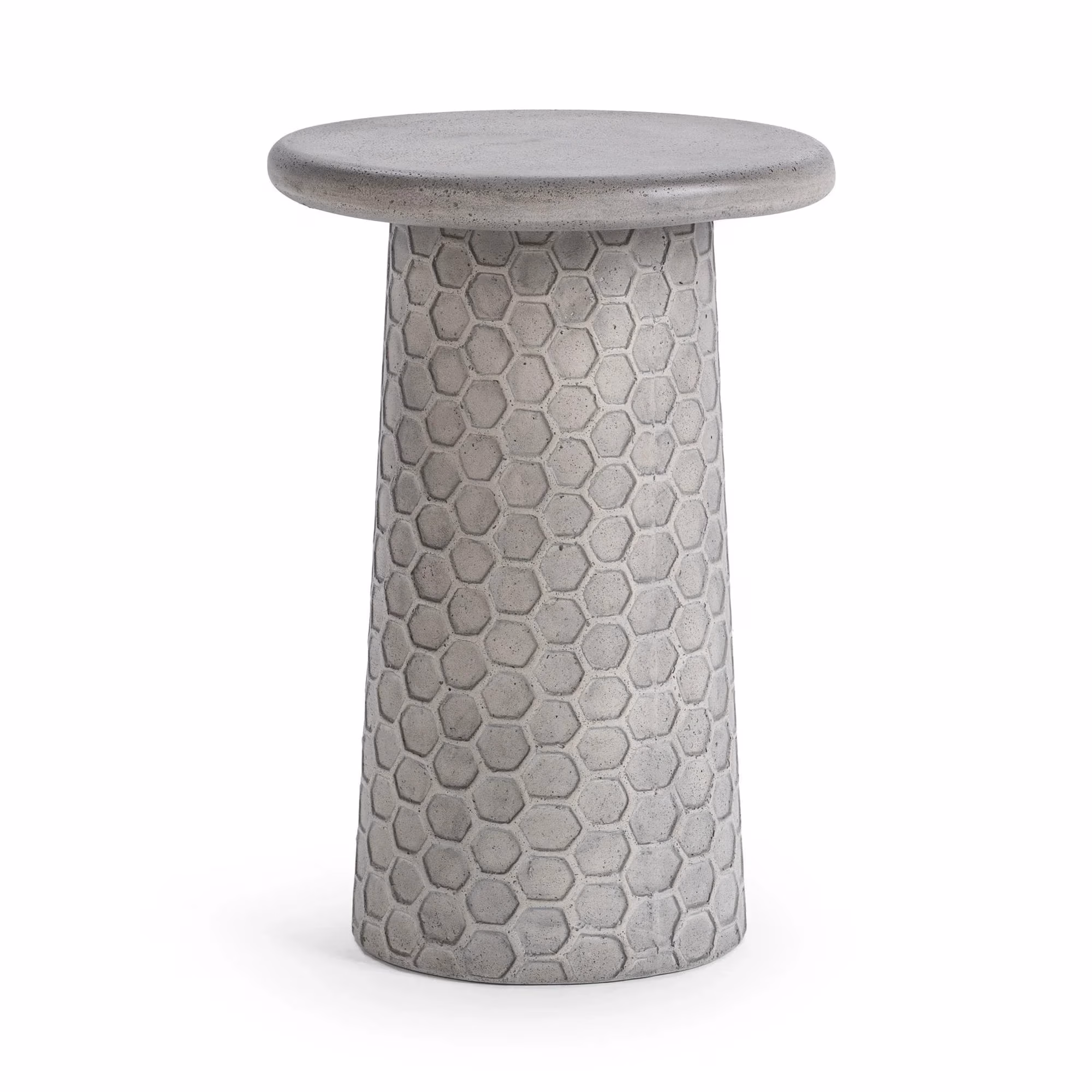 81e6c21d48b75302ea419c182358a546 Delaine 20" Outdoor Accent Table - Light Gray - Image 1