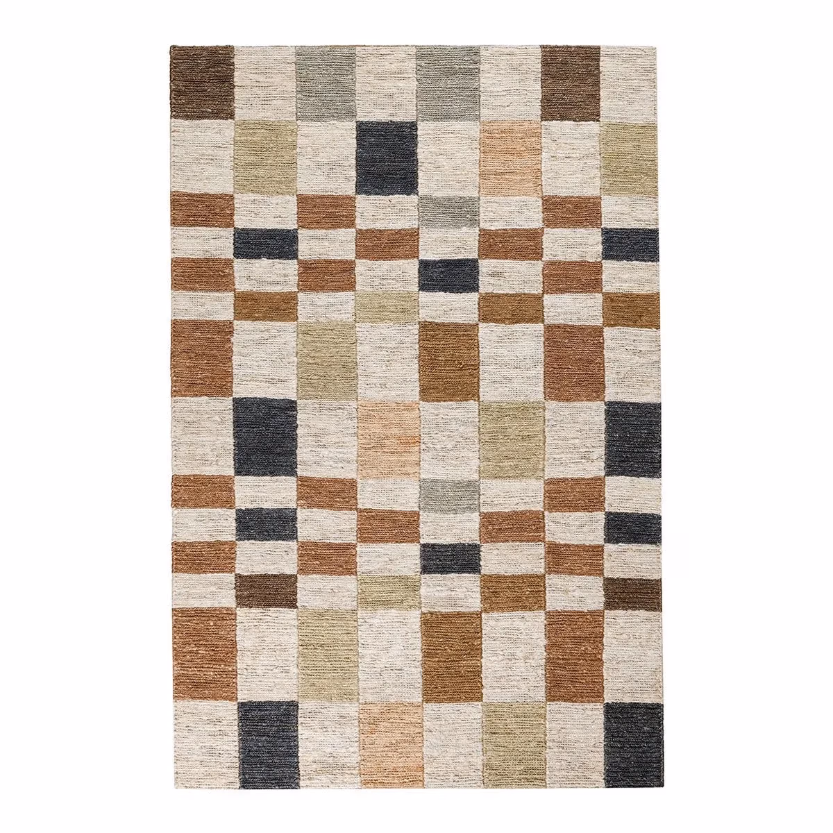 9bc4da5f2d65acd62d96c263581596f9 Soumak Jute Rug - Check Natural Multi - Image 1