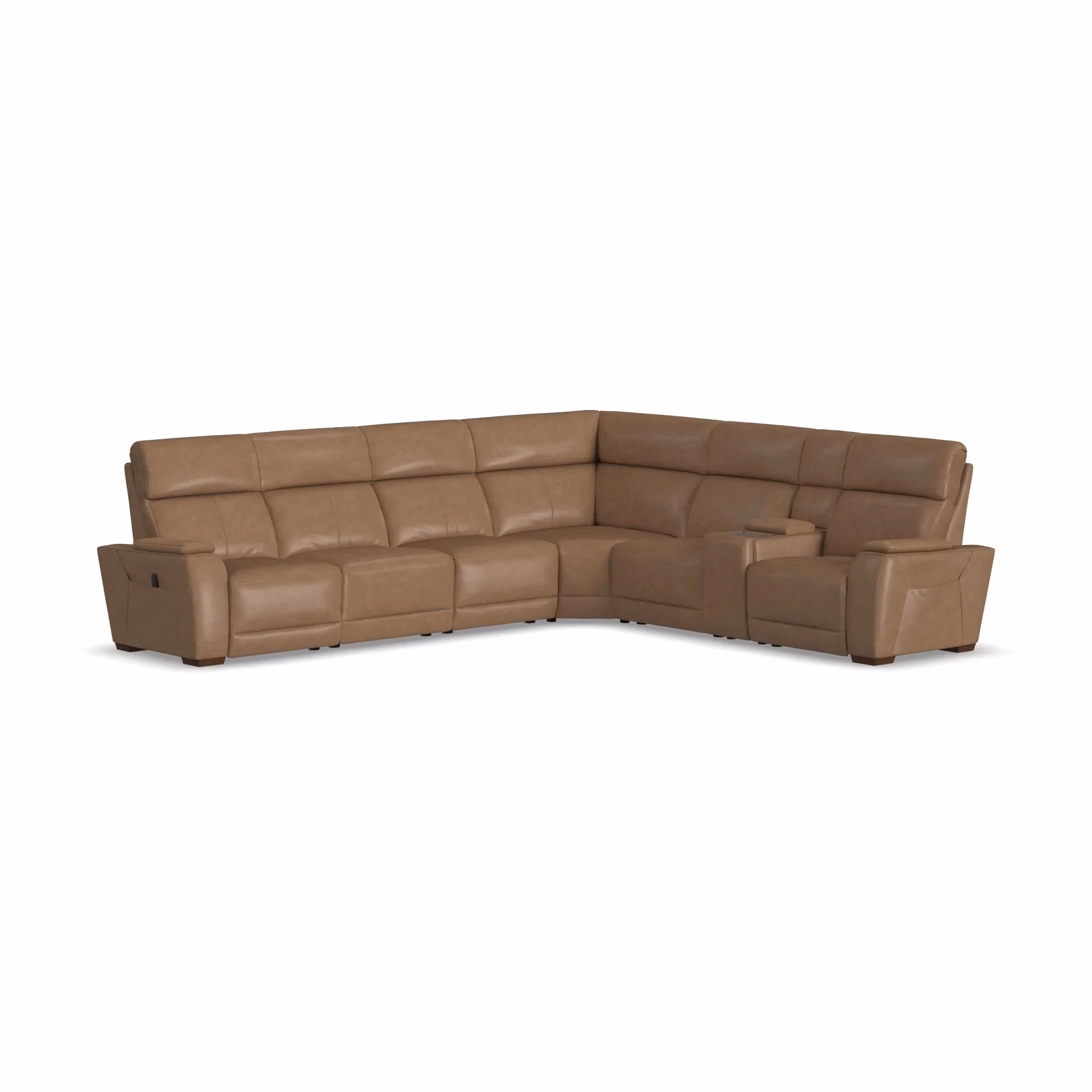 a2648c481d1b4286a0a5a736b36a17b0 Vibe Leather Power Reclining Sectional with Power Headrest, Lumbar, Heat, Massage & Pulse - Image 1