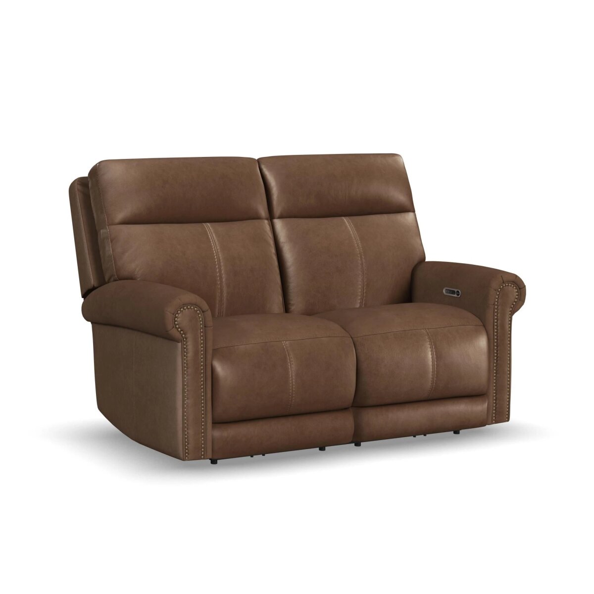 018fbefe1046219f3c6bb1c0db5fbe43 Alexander Leather Power Reclining Loveseat with Power Headrest & Lumbar - Image 1