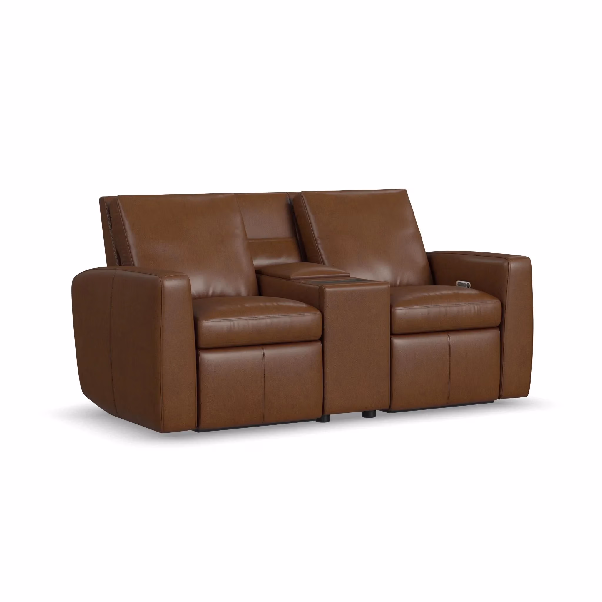 0246f6fff02e67775fd7298248b21704 Aria Sedona Leather Power Reclining Loveseat with Console - Image 1
