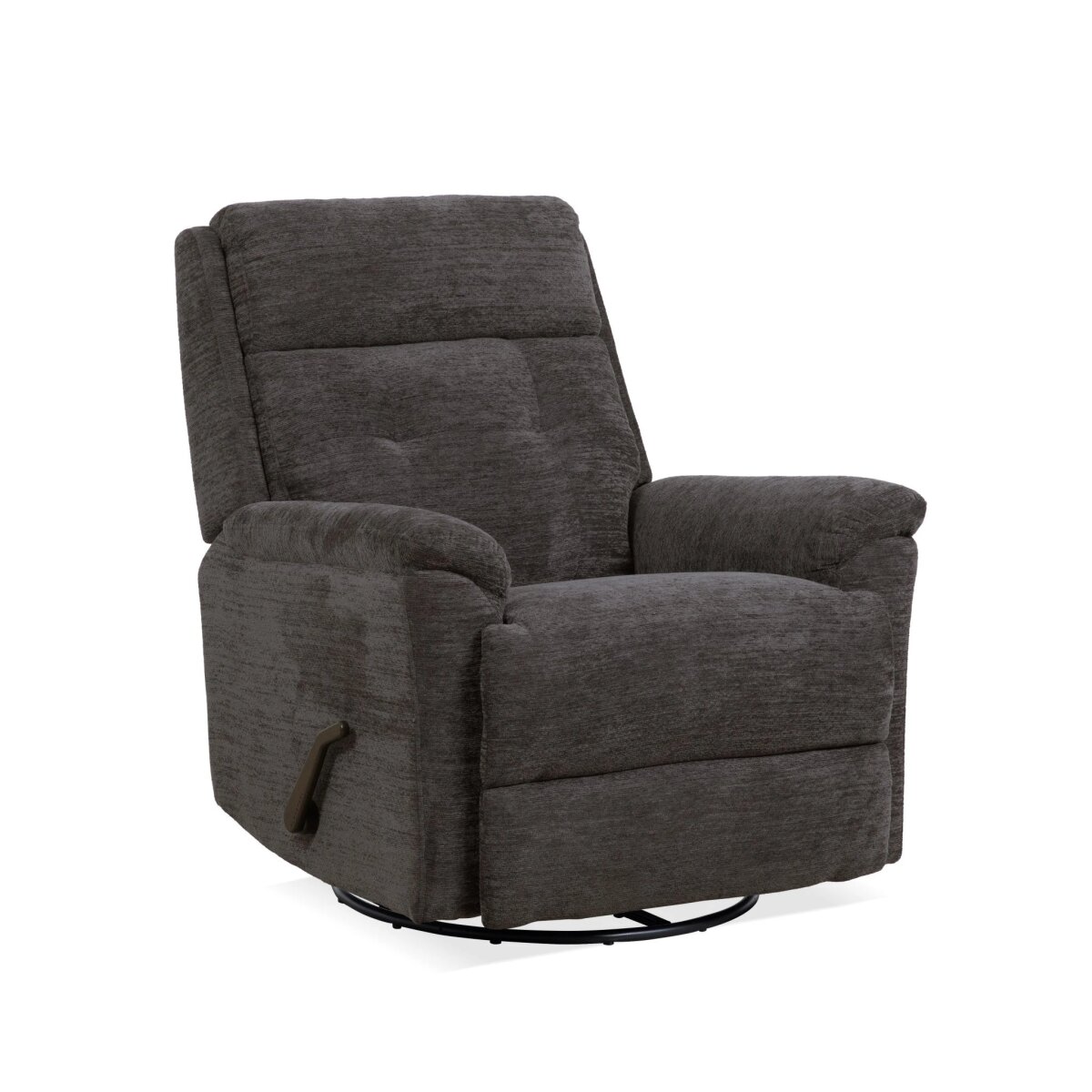 05566f8396f0de280b6c26b595af0c28 Sophisticated Steel Fabric Perfect Match Swivel Gliding Recliner - Image 1