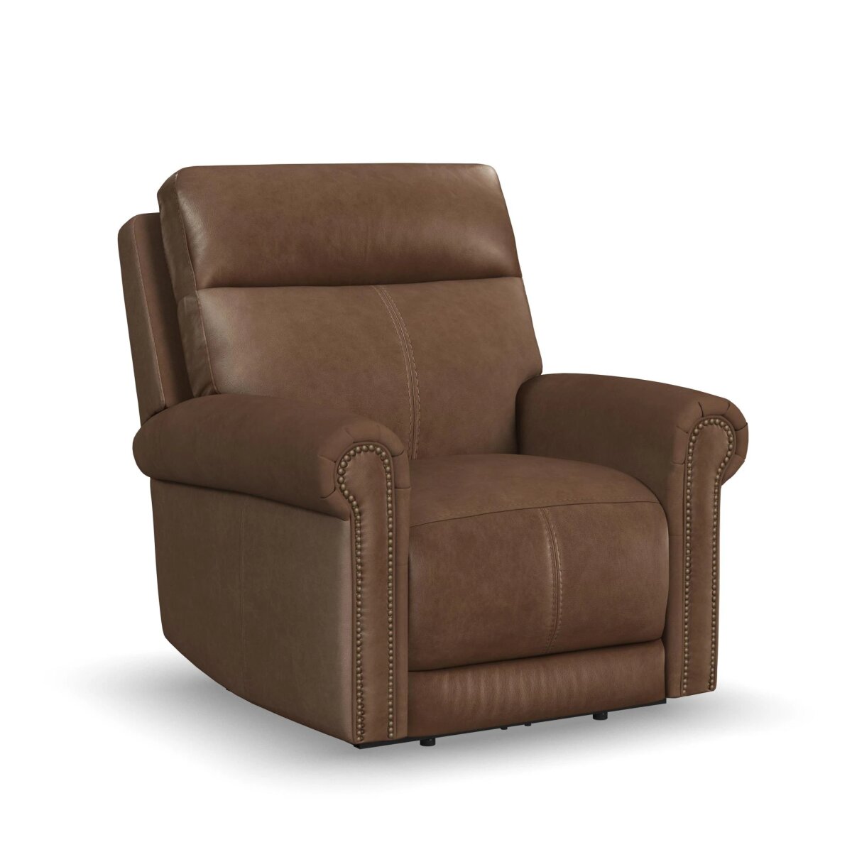 0c9d524ba968615e7e657fe765233aa6 Alexander Leather Power Recliner with Power Headrest & Lumbar - Image 1