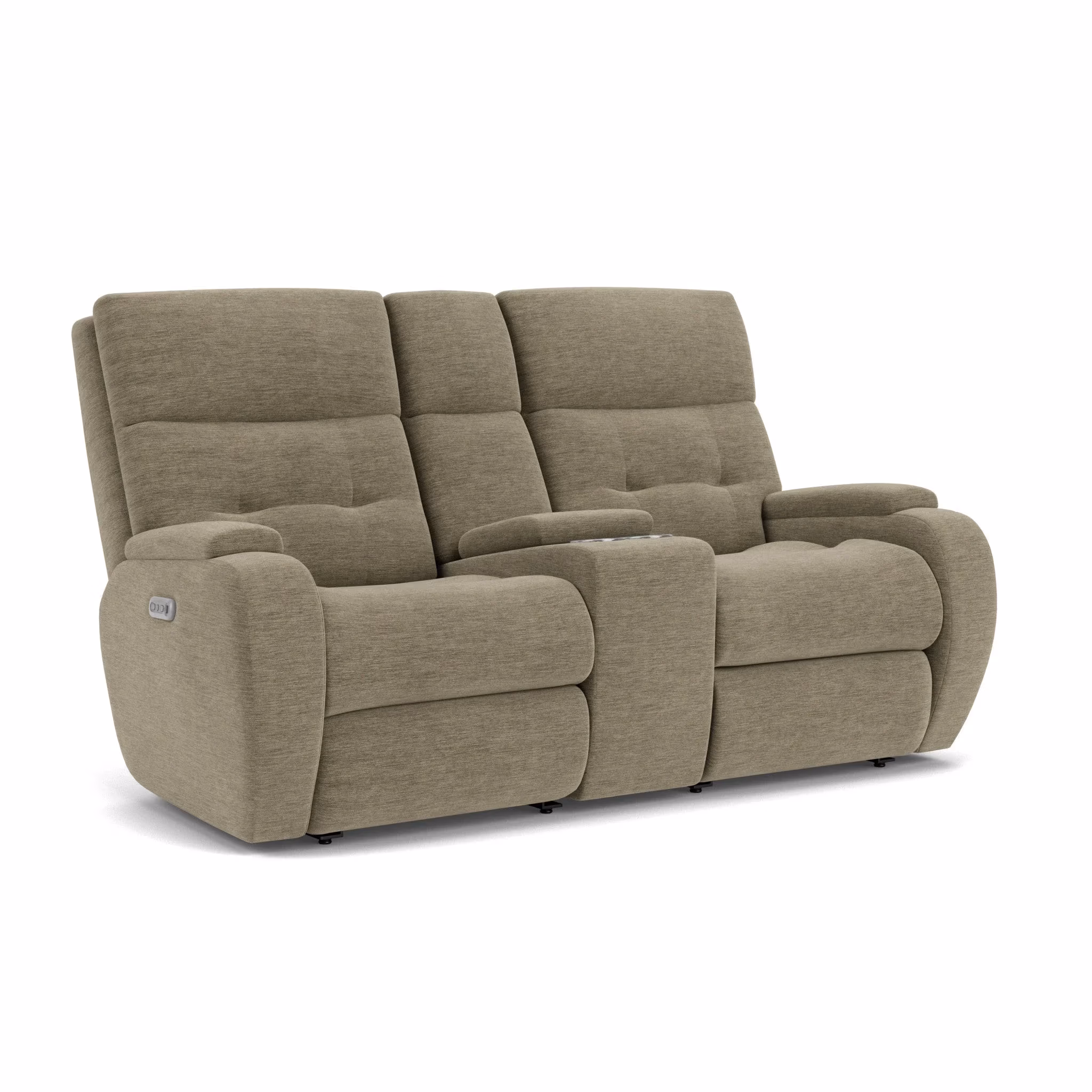 1502e9026f8dfaebe0c2a812cef061fa Strait Fabric Power Recliner with Power Headrest & Lumbar - Image 1