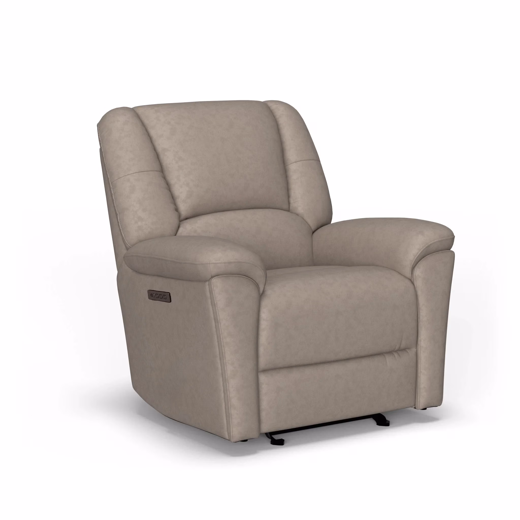 1bece8fa5e980c3f8f1b7e753f9dc022 Plush Leather Power Gliding Recliner with Power Headrest & Lumbar - Image 1