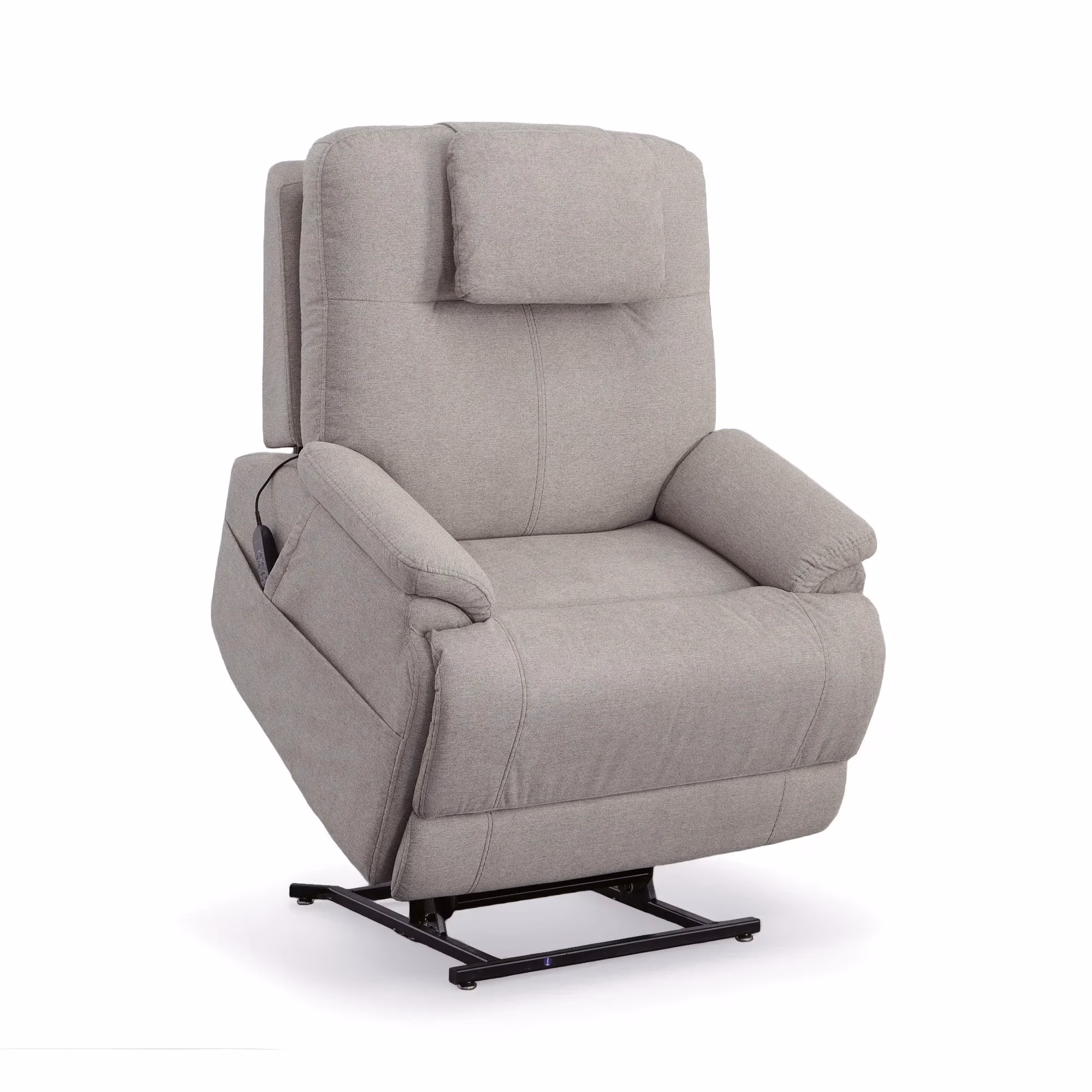 1d8d10a18fc12d19d195ee318d38cbbf Zecliner Model 1 Dove Fabric Power Lift Sleep Recliner with Power Headrest & Lumbar - Image 1