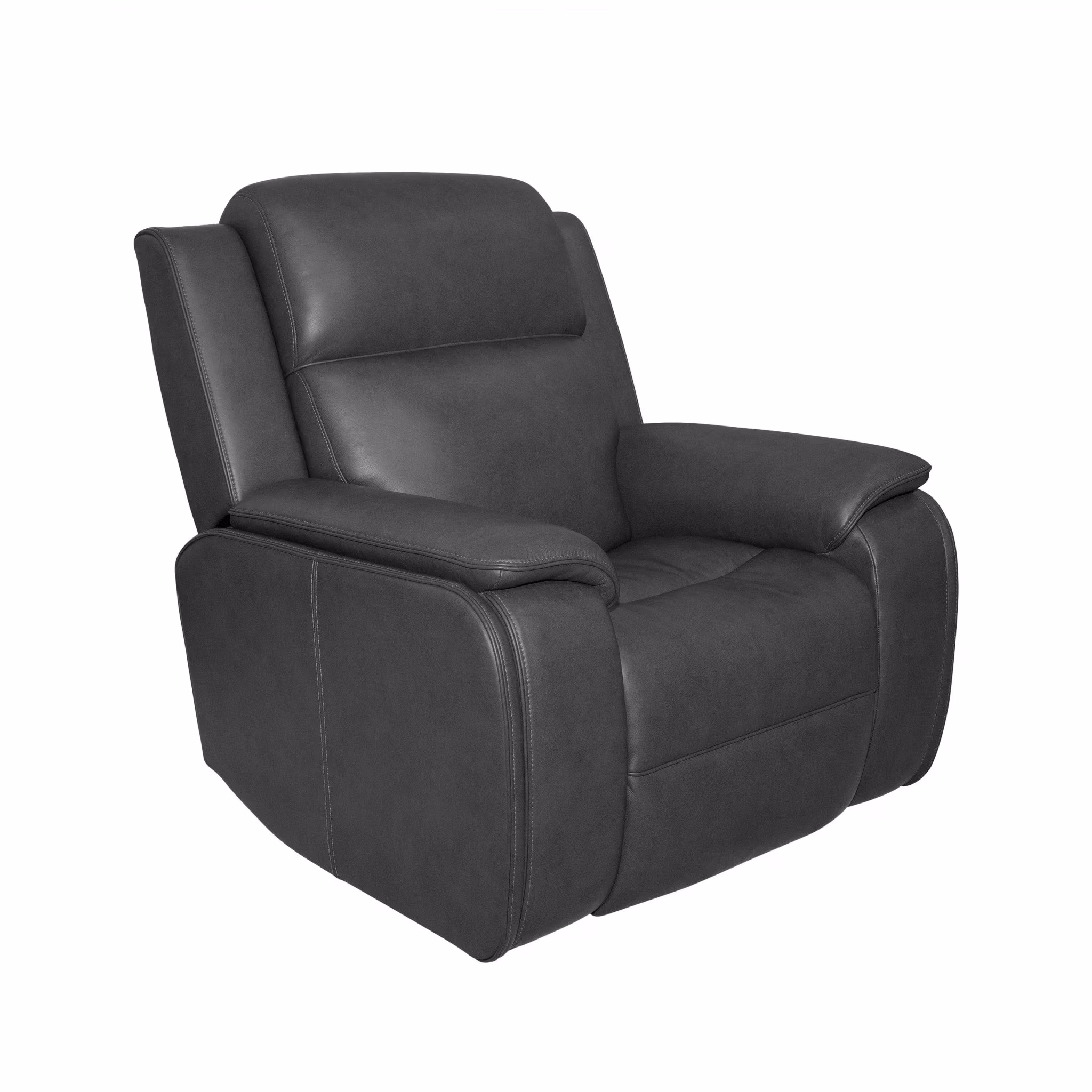 27f82bdc4e0cfd4ac0fbc2e4a646a5c1 Ziggy Leather Power Recliner with Power Headrest, Lumbar, Heat & Massage - Image 1