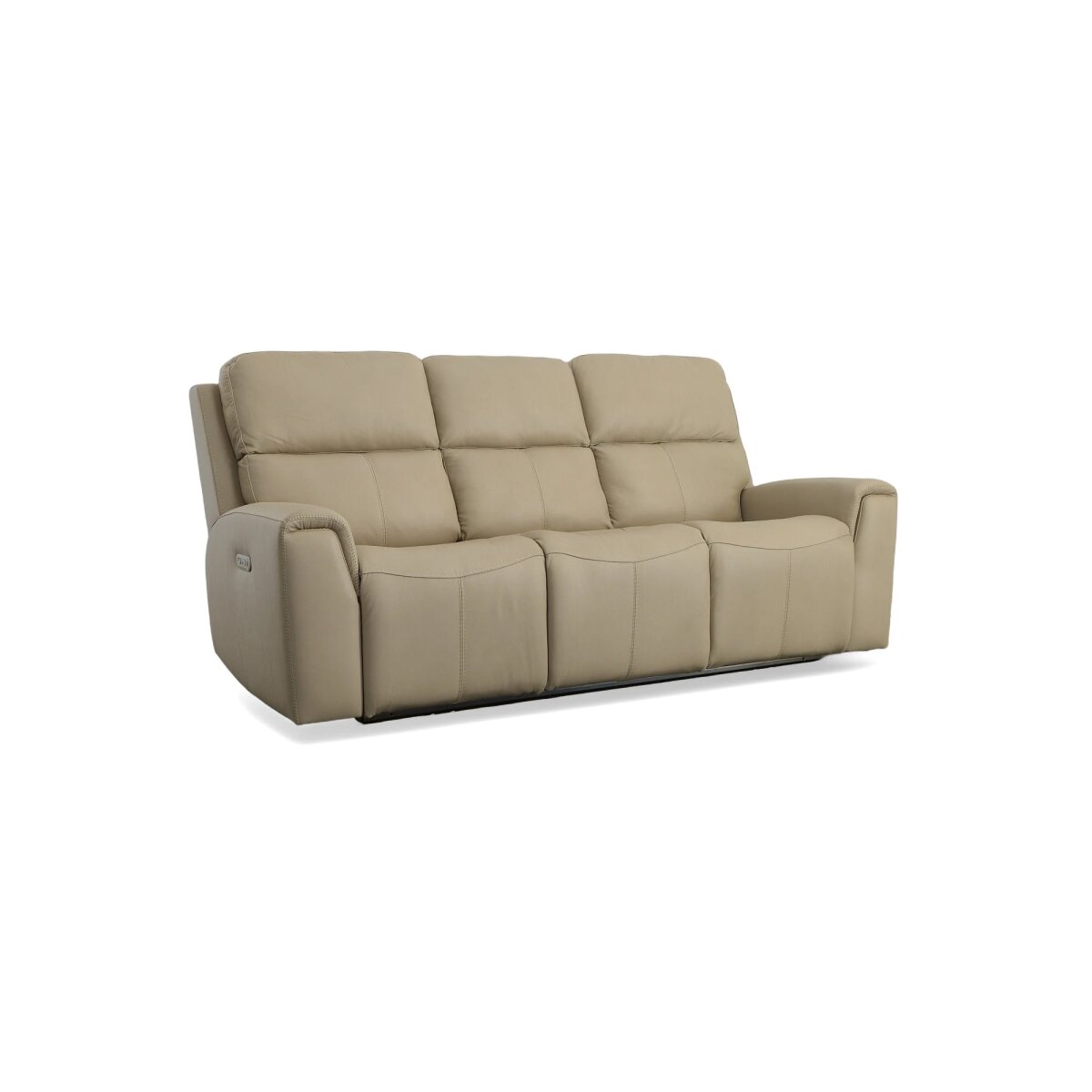 34f4ca64cf47259833de5245a52cff8c Jarvis Parchment Leather Power Reclining Sofa with Power Headrests - Image 1