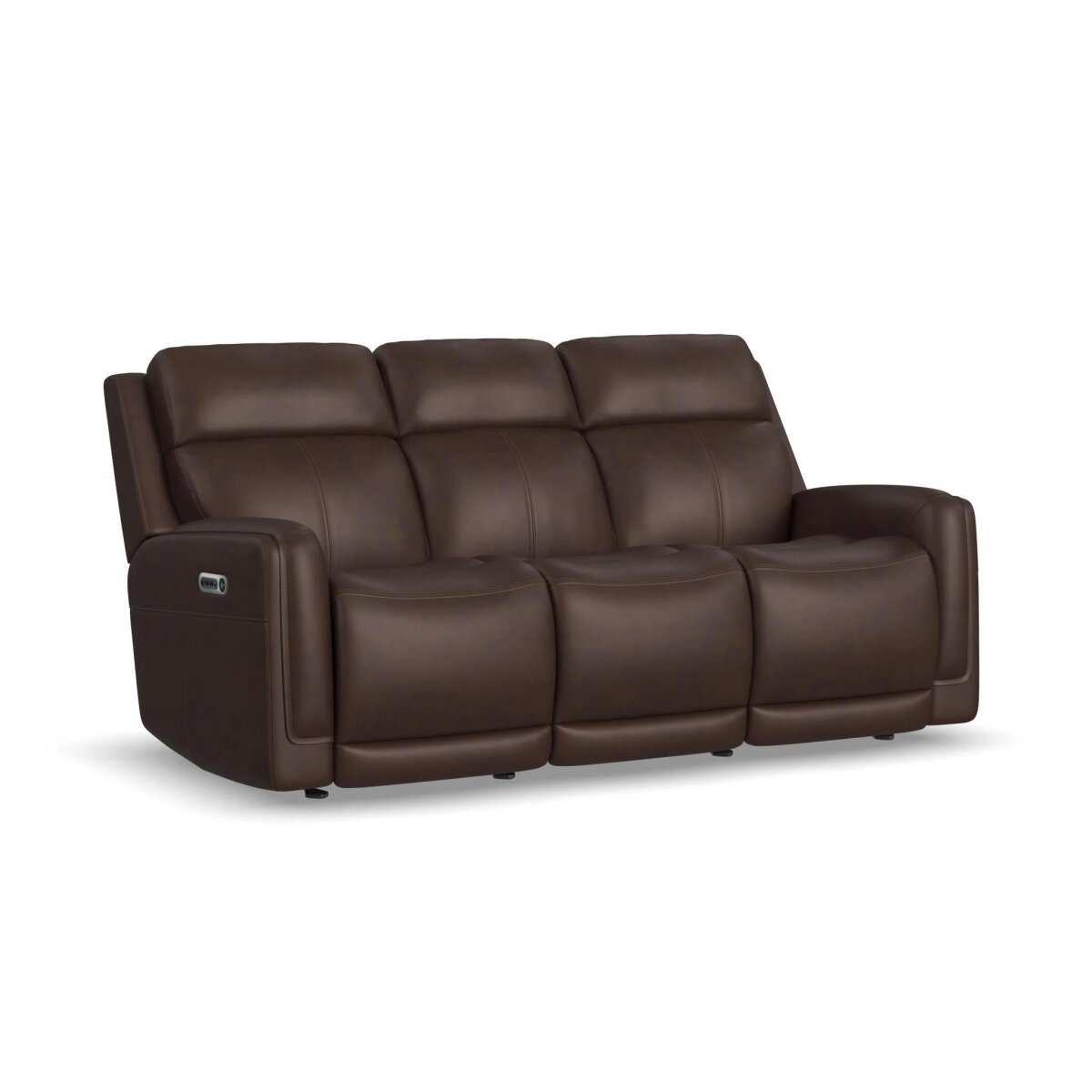 3925768a456be355a6edb04e696e4a6a Alister Burnt Umber Leather Power Gliding Sofa with Power Headrests & Lumbar - Image 1