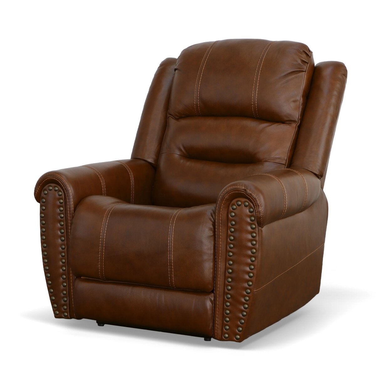 3a722d48a90c25c89980095981c9ea9d Oscar Grizzly Leather Power Recliner with Power Headrest & Lumbar - Image 1