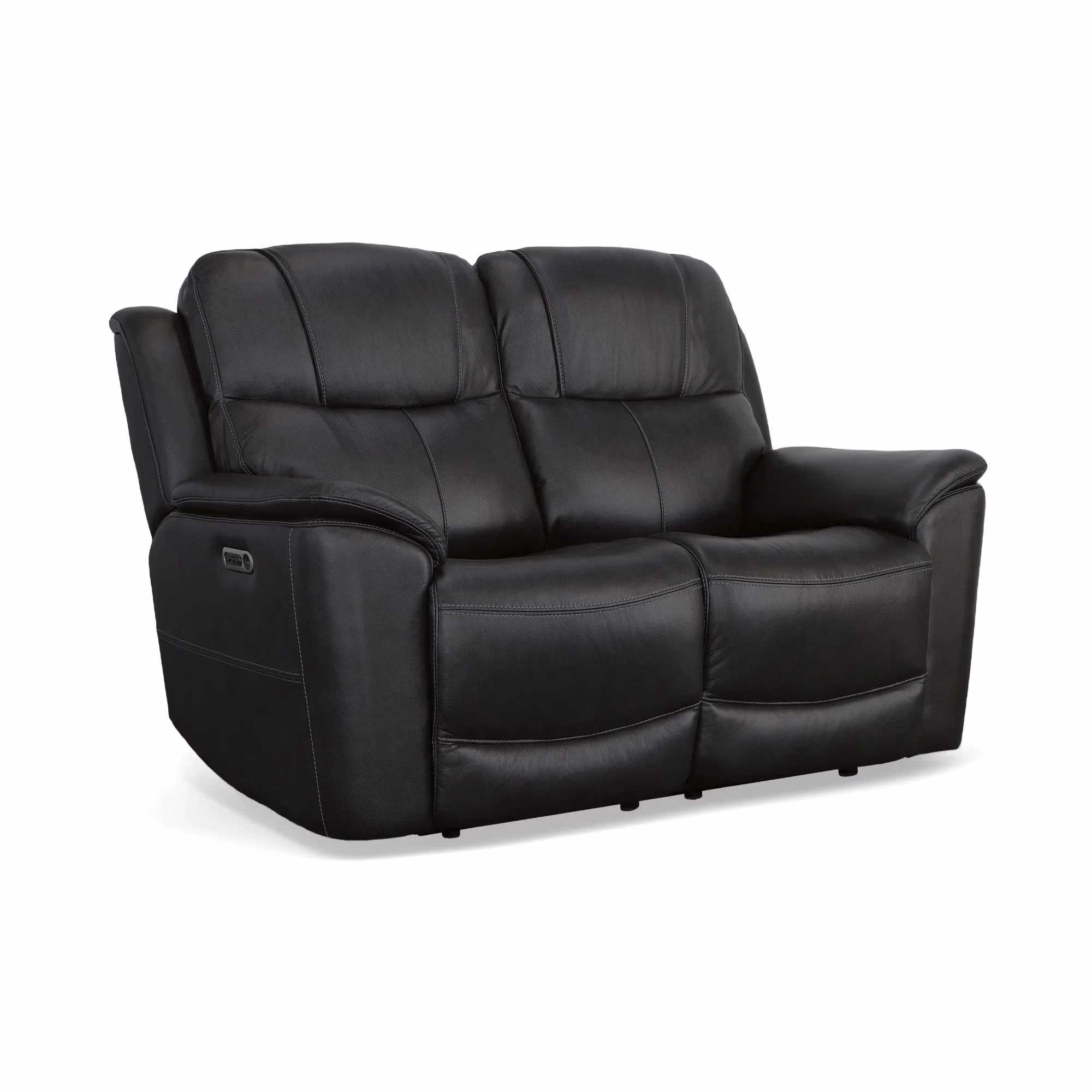 3c560cf5d565353bfa6df36c5a961054 Crew Raven Leather Power Reclining Loveseat with Power Headrests & Lumbar - Image 1