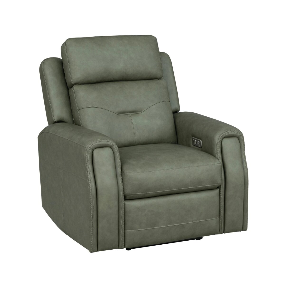 3ff70039951a9d2149c66f0f67e8393b Felix Leather Power Recliner with Power Headrest, Lumbar, Heat & Massage - Image 1