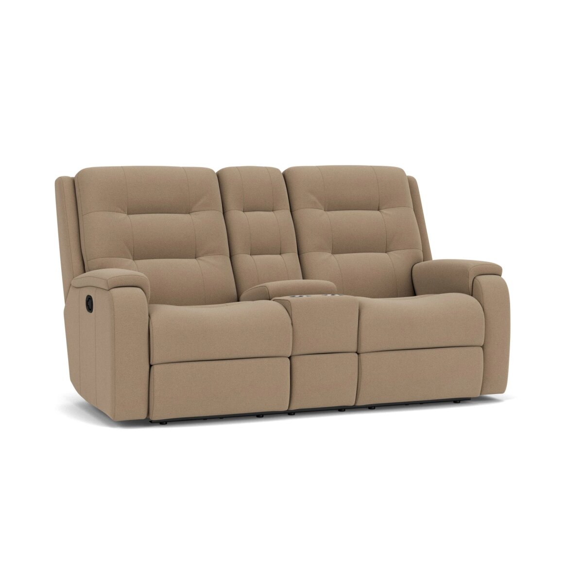 4a61c27018ca05c2934dc4abab44e459 Arlo Leather Reclining Loveseat with Console - Image 1