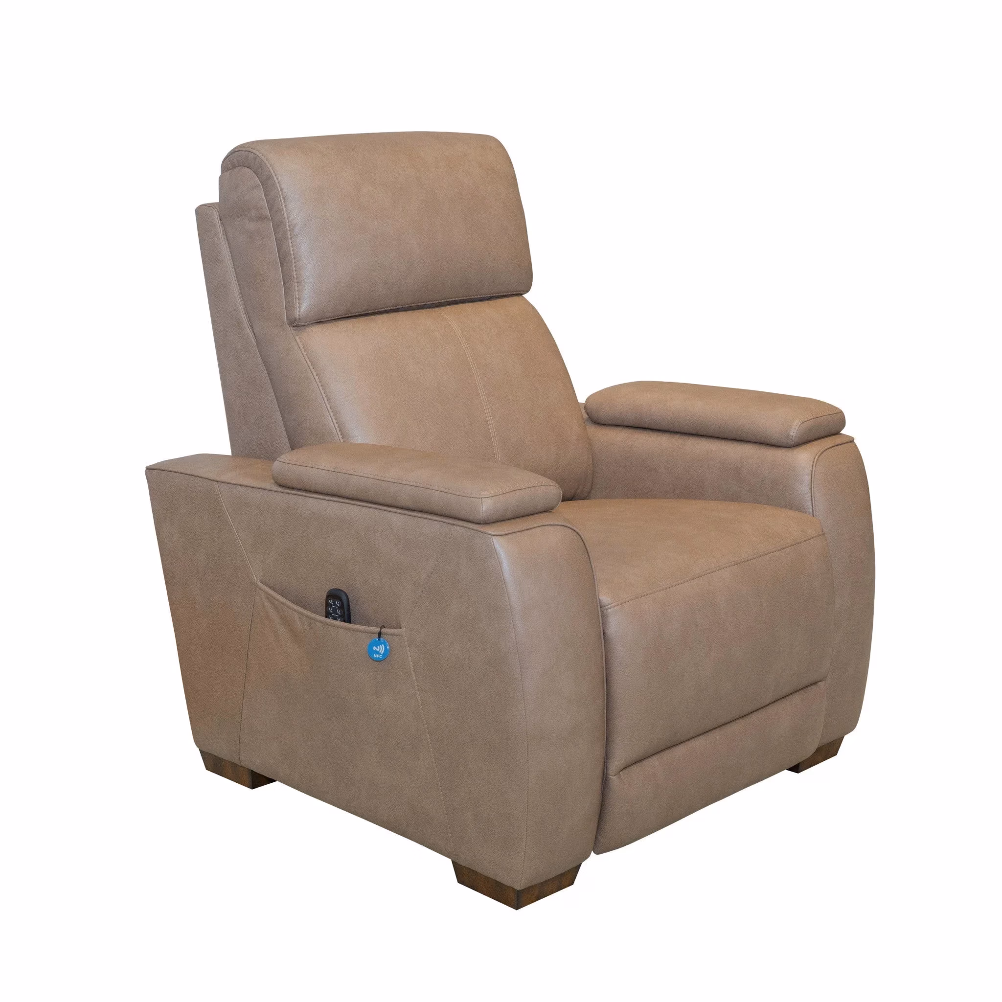 4ab1f9a818e4bedc8fa3ce521b4a835d Vibe Fabric Power Recliner with Power Headrest, Lumbar, Heat, Massage & Pulse - Image 1