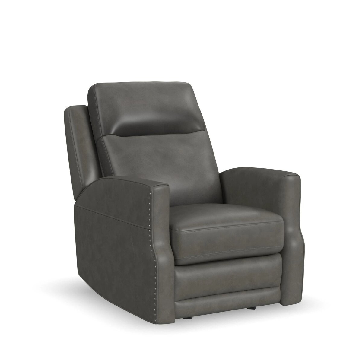 4d8465a870bb4e6b7b79cafedabdf551 Maxwell Cinder Leather Power Gliding Recliner with Power Headrest and Lumbar - Image 1