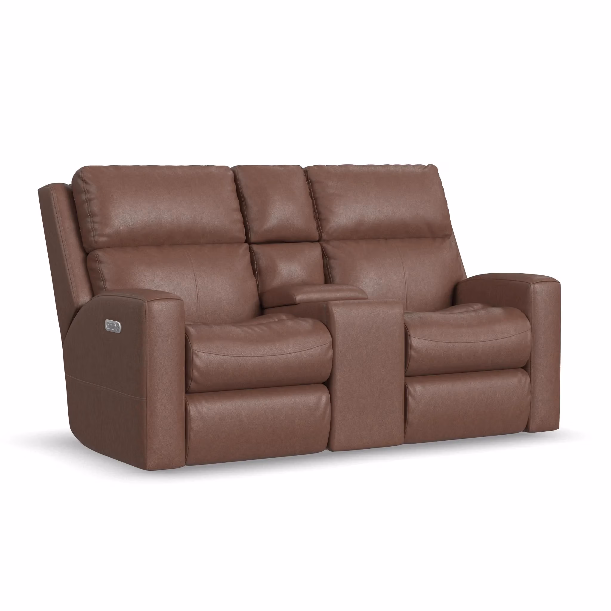 4e283a49d40307029610aeaec564c637 Score Leather Power Reclining Loveseat with Console & Power Headrests & Lumbar - Image 1